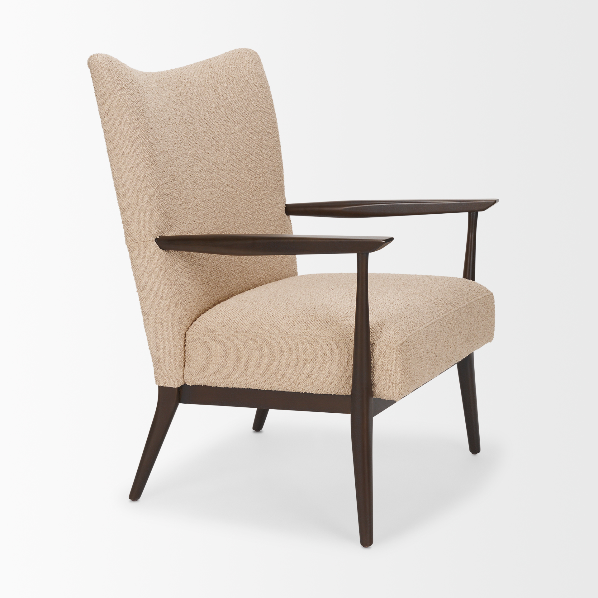 argent beige boucle accent chair