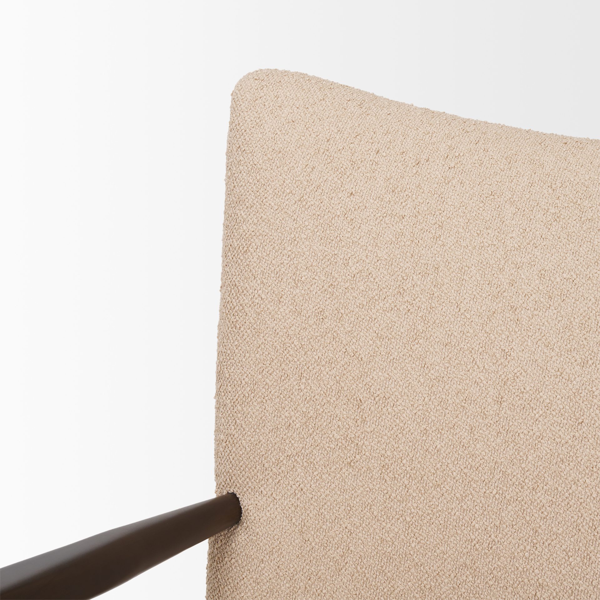 argent beige boucle accent chair