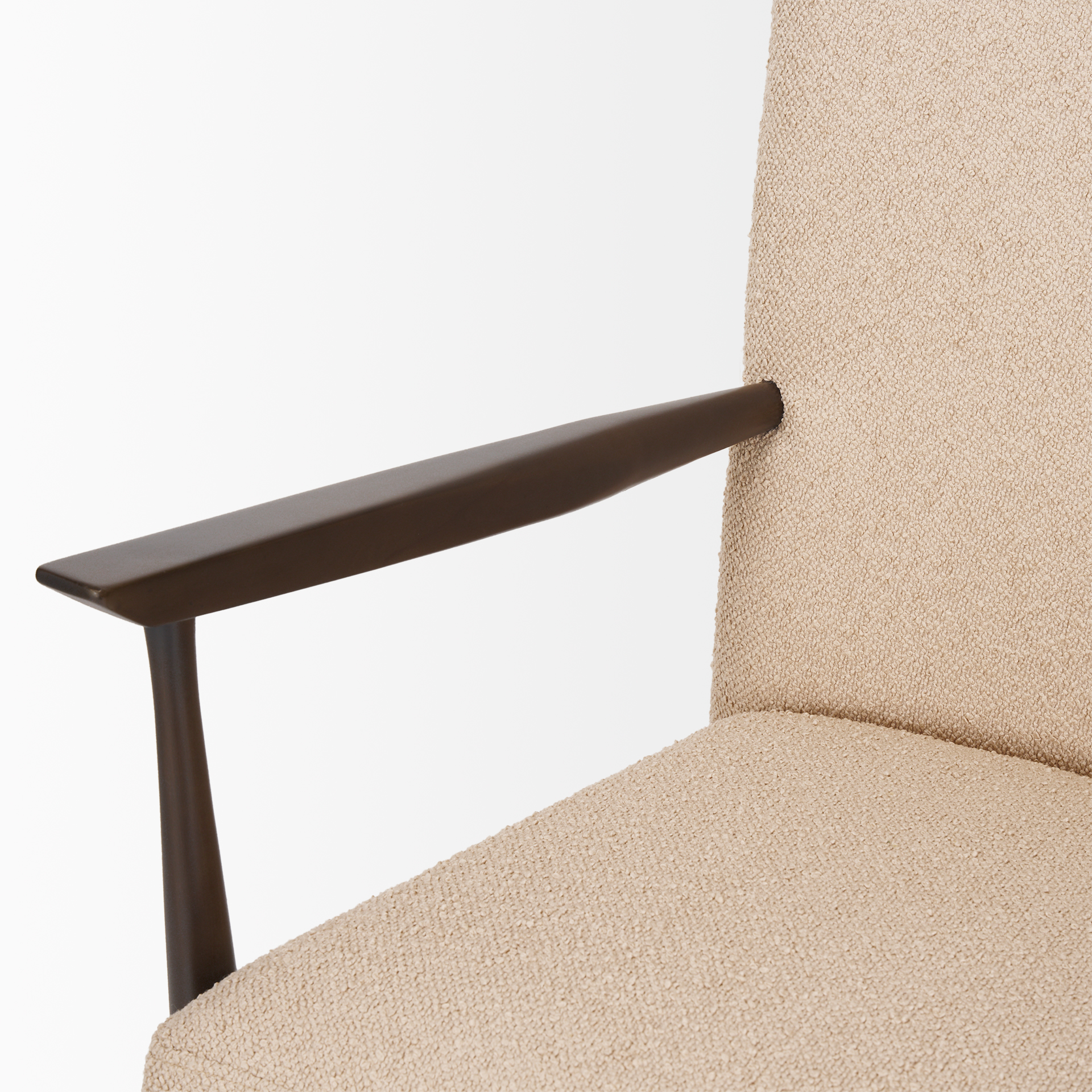 argent beige boucle accent chair
