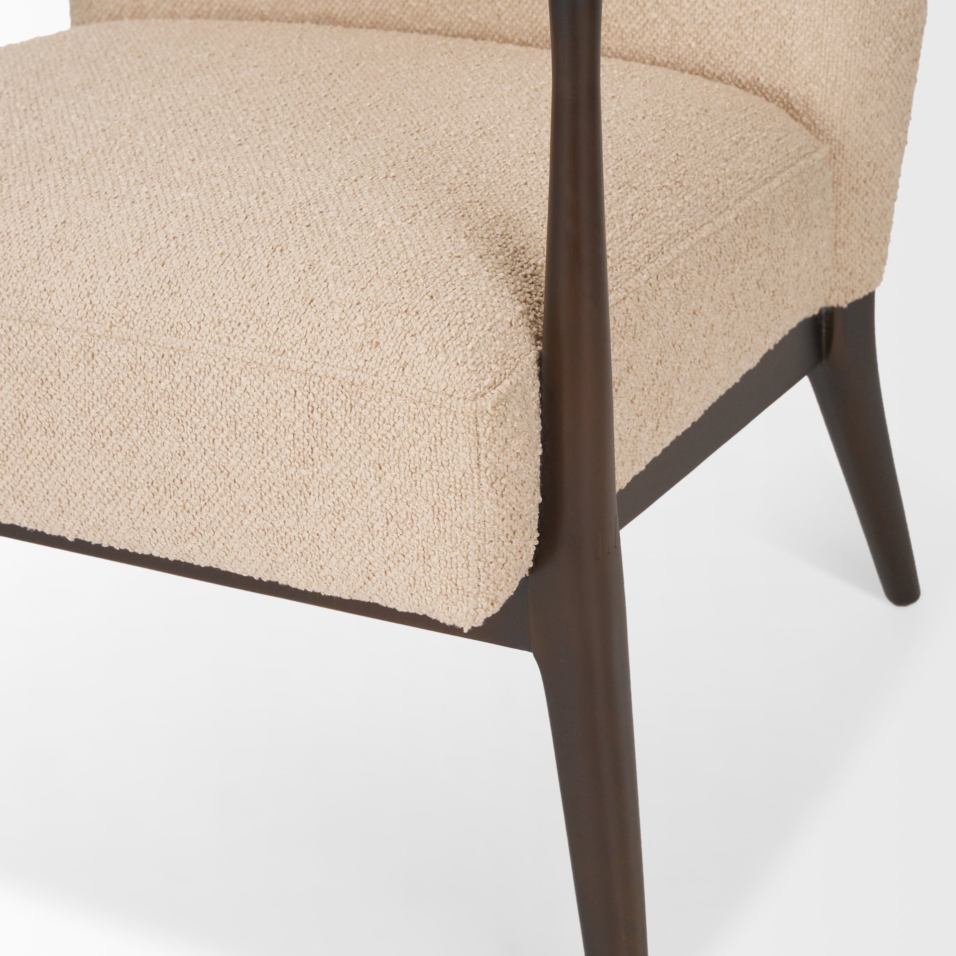 argent beige boucle accent chair