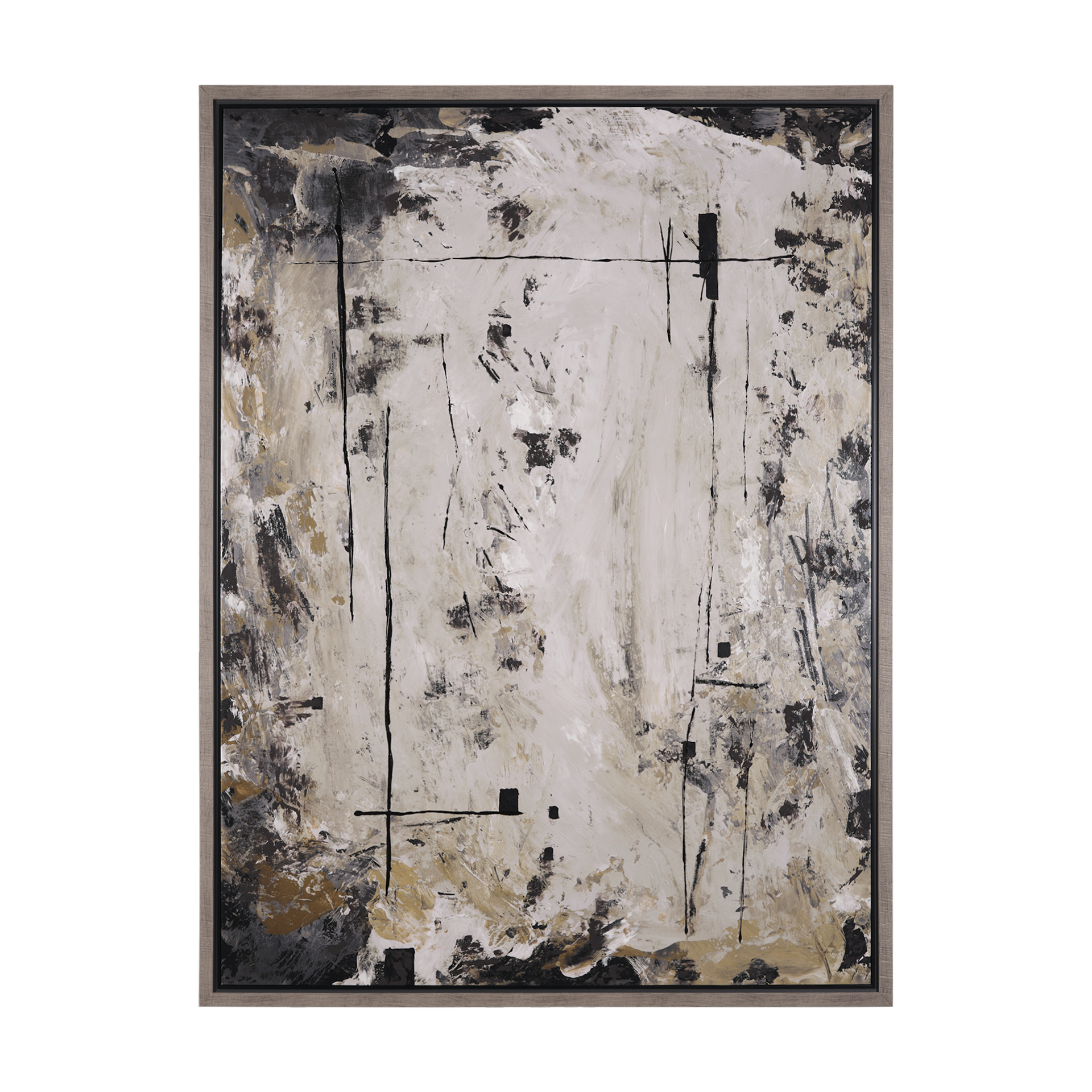 clay i by mercana studio a hand embelished textured canvas