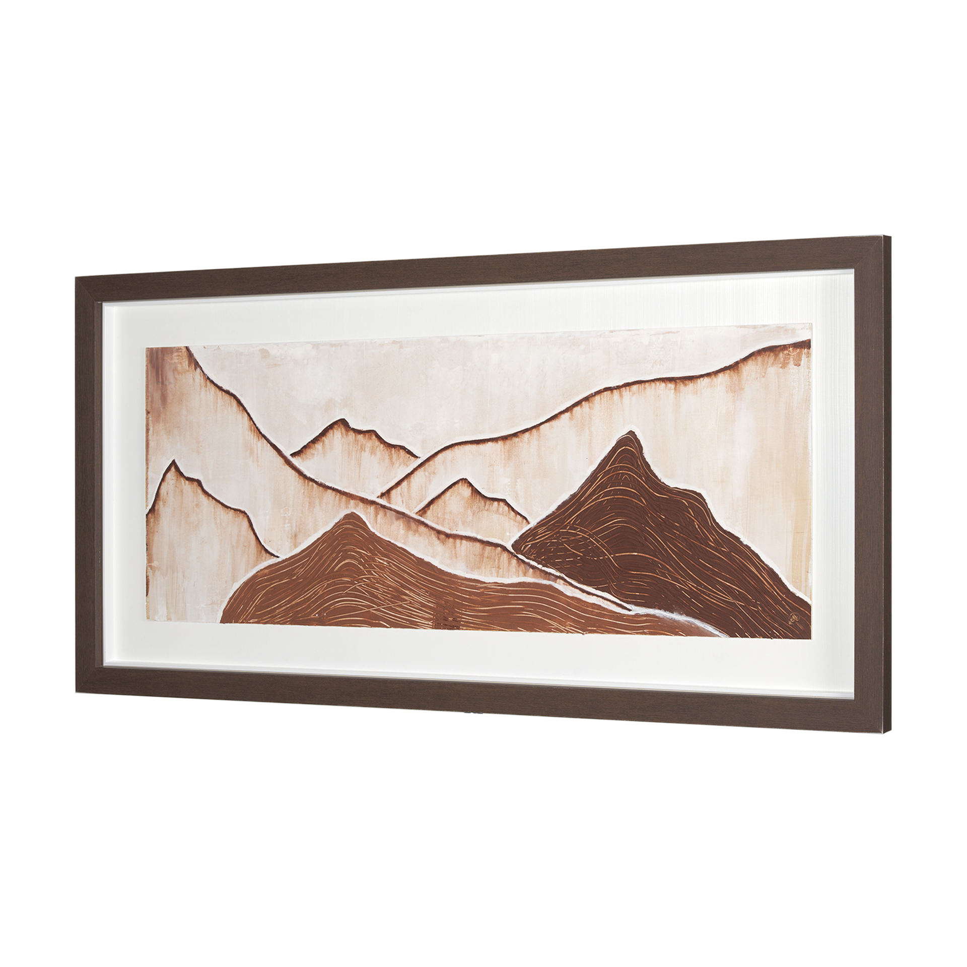 red rock view ii by morgan mclaren a hand embelished textured framed art print matted under glass