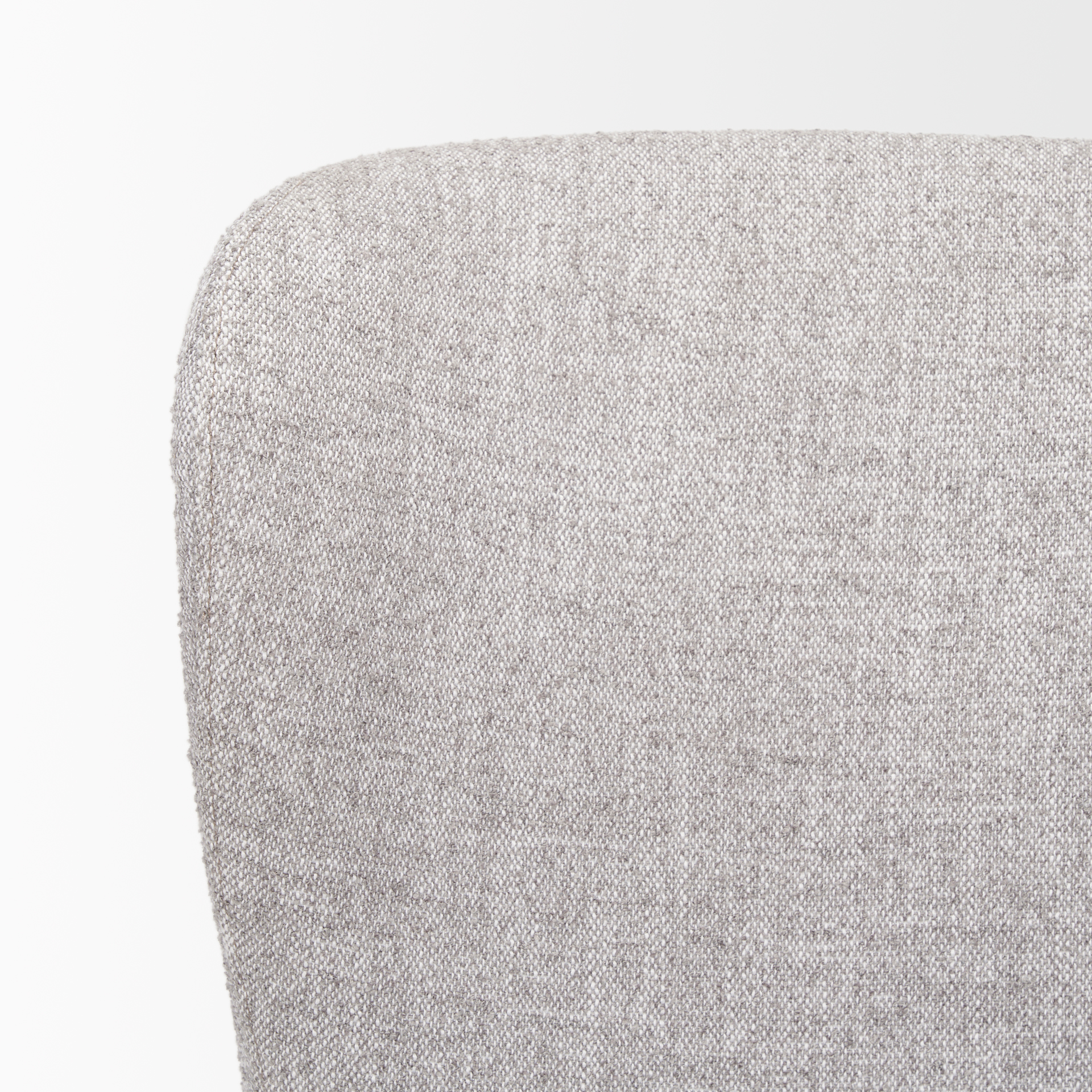 hartt dining chair w/ matte black metal frame and gray fabric