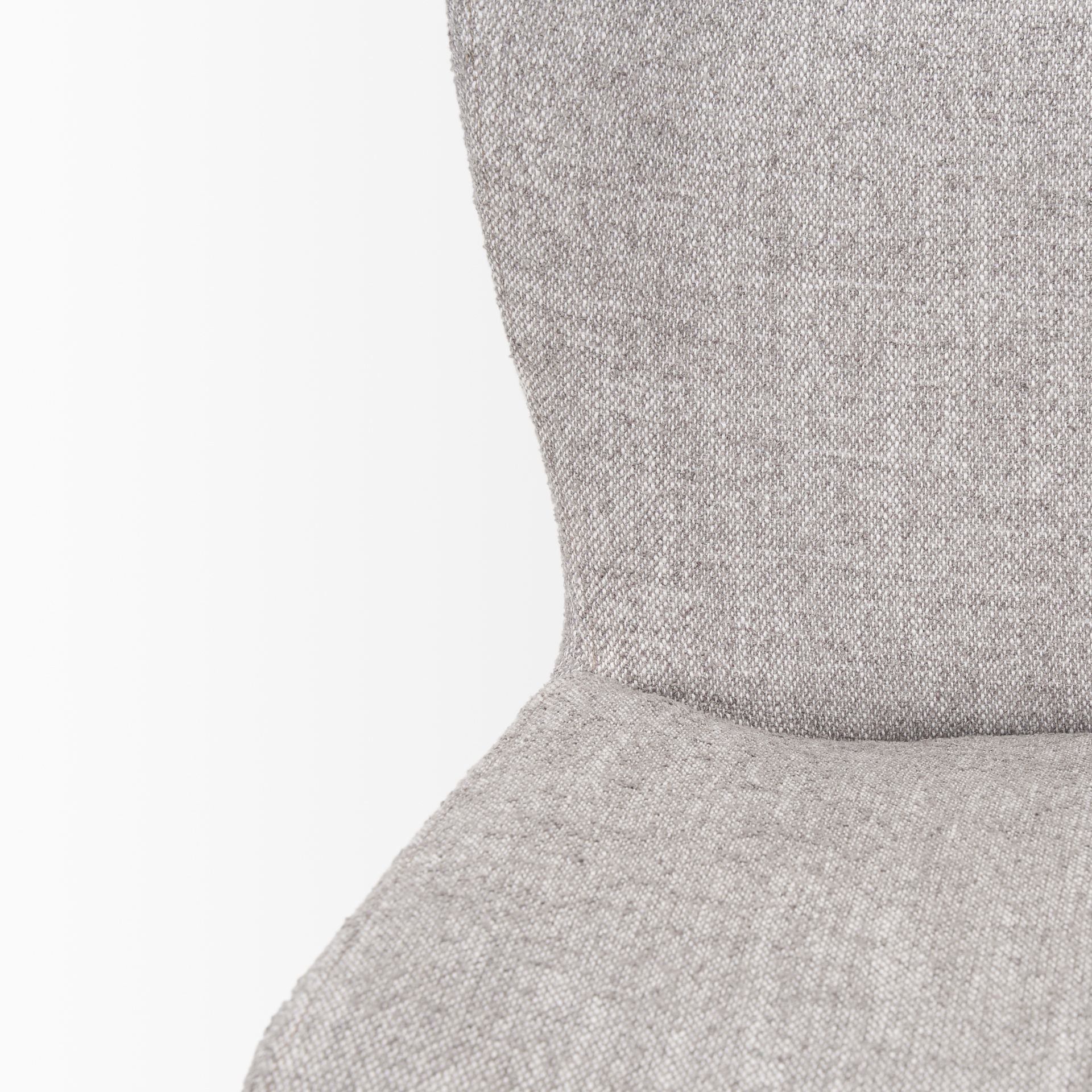 hartt dining chair w/ matte black metal frame and gray fabric