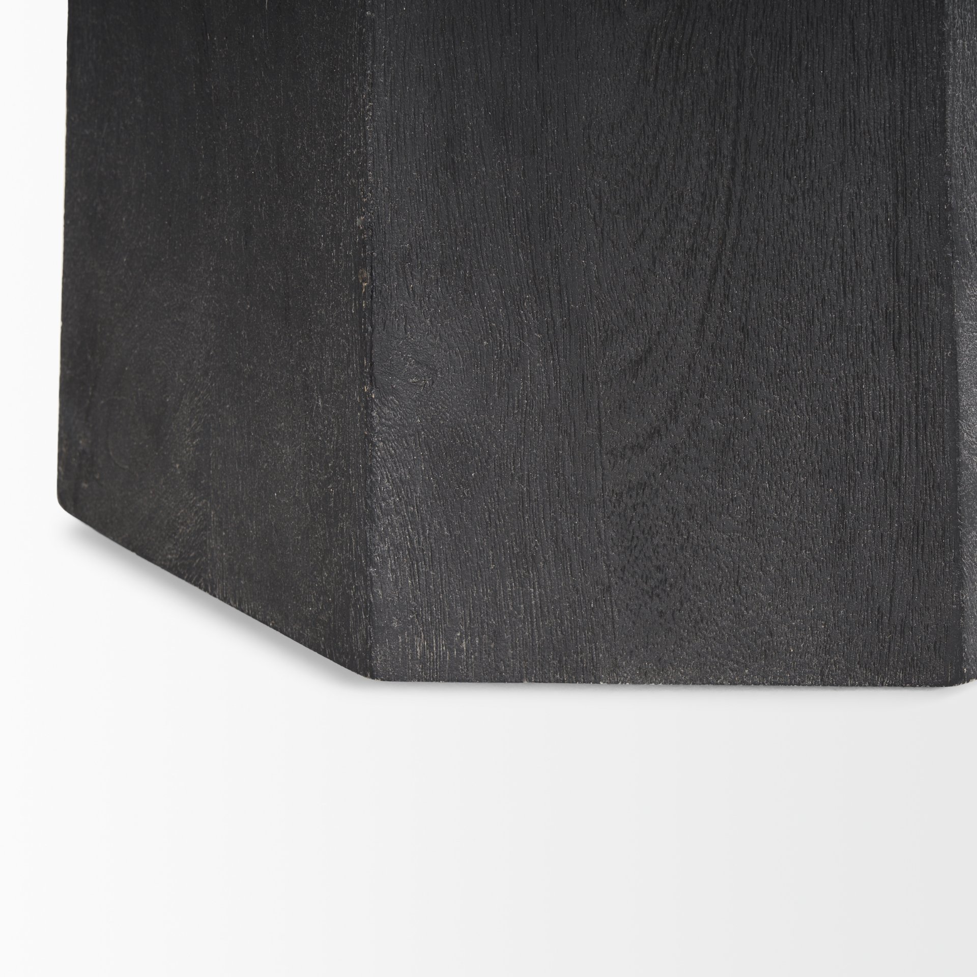maxine hexagonal black wood foyer table