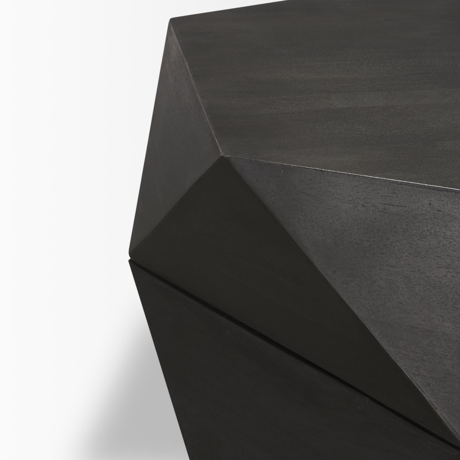 arreto hexagonal hinged solid wood top and base coffee table