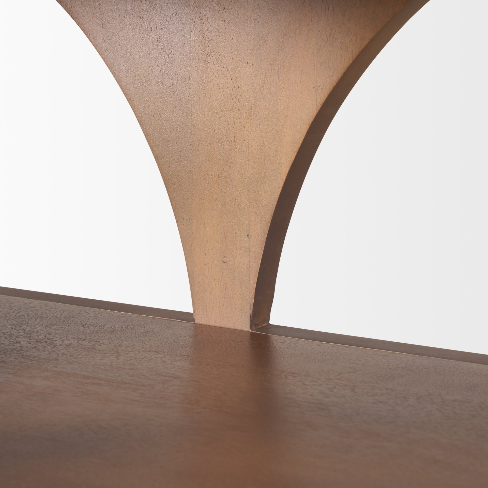 bela large arched console table medium brown wood