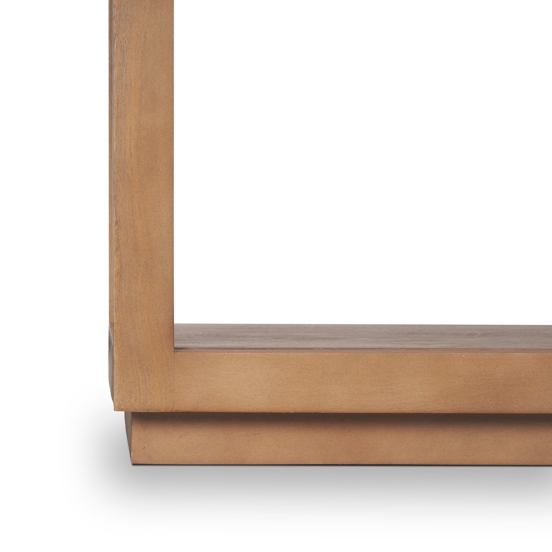 bela small arched console table medium brown wood
