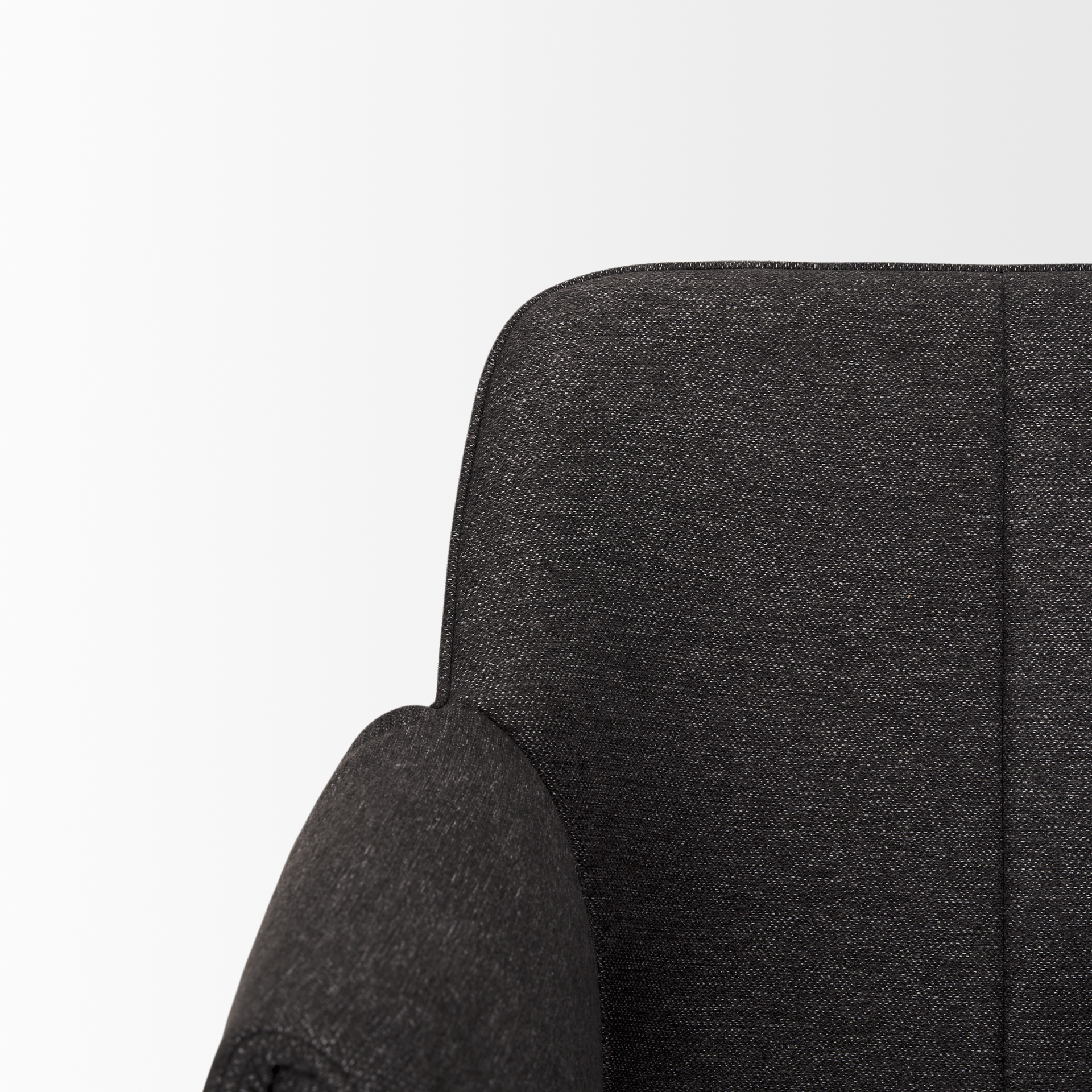 brently dining chair w/ gray fabric & matte black metal legs
