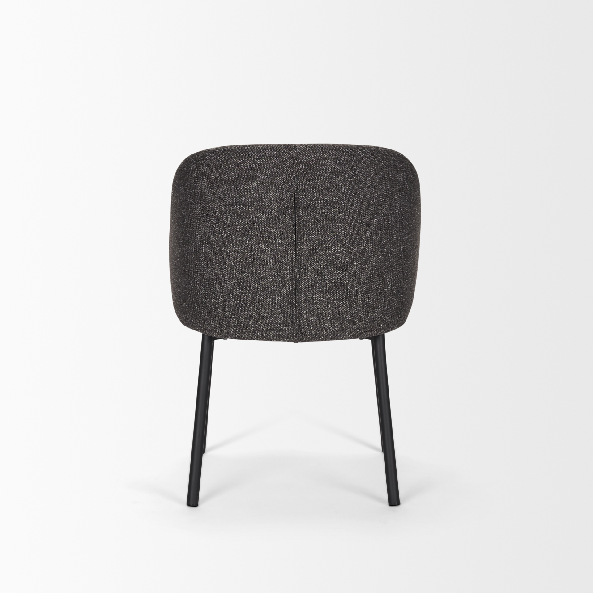 shannon dining chair w/ gray fabric & matte black metal