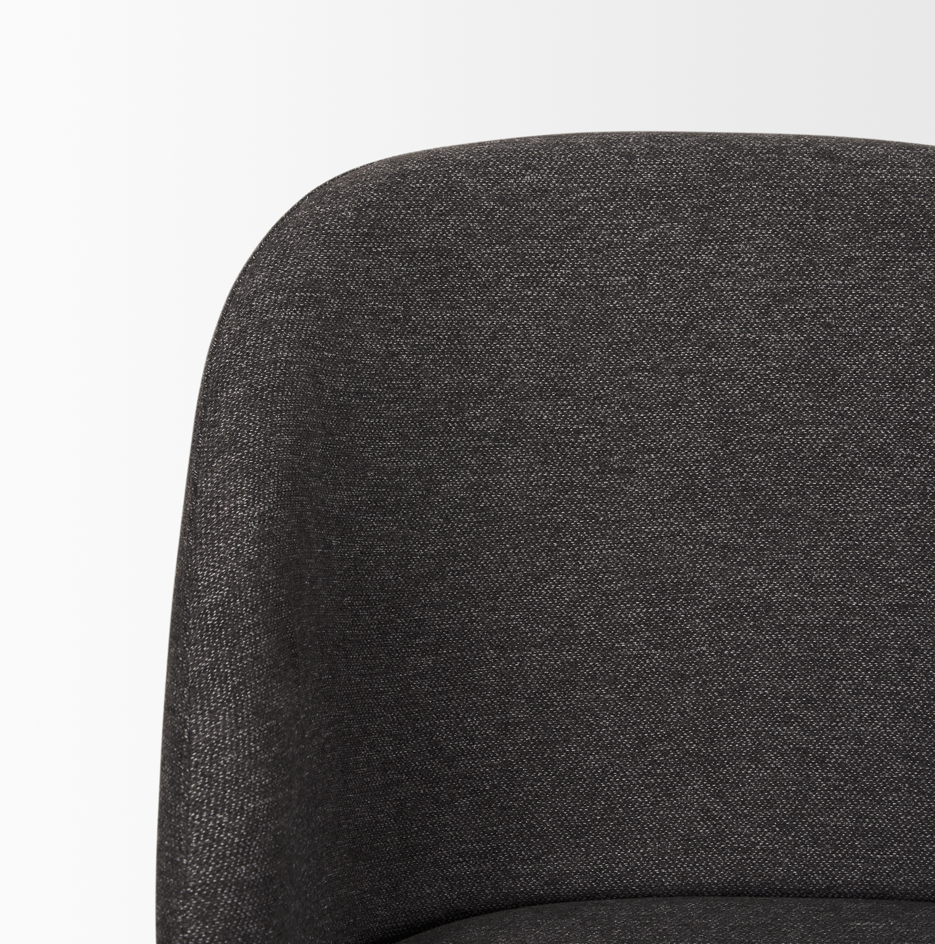 shannon dining chair w/ gray fabric & matte black metal