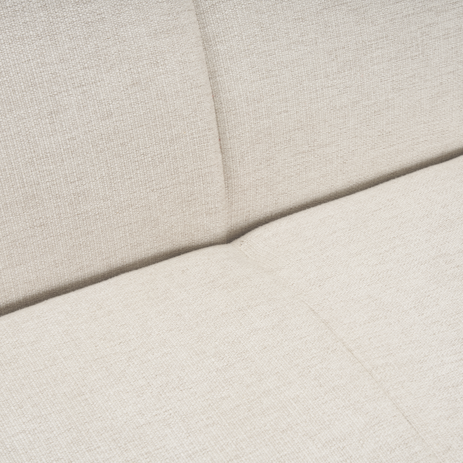 hale sofa w/ medium brown wood and oatmeal fabric