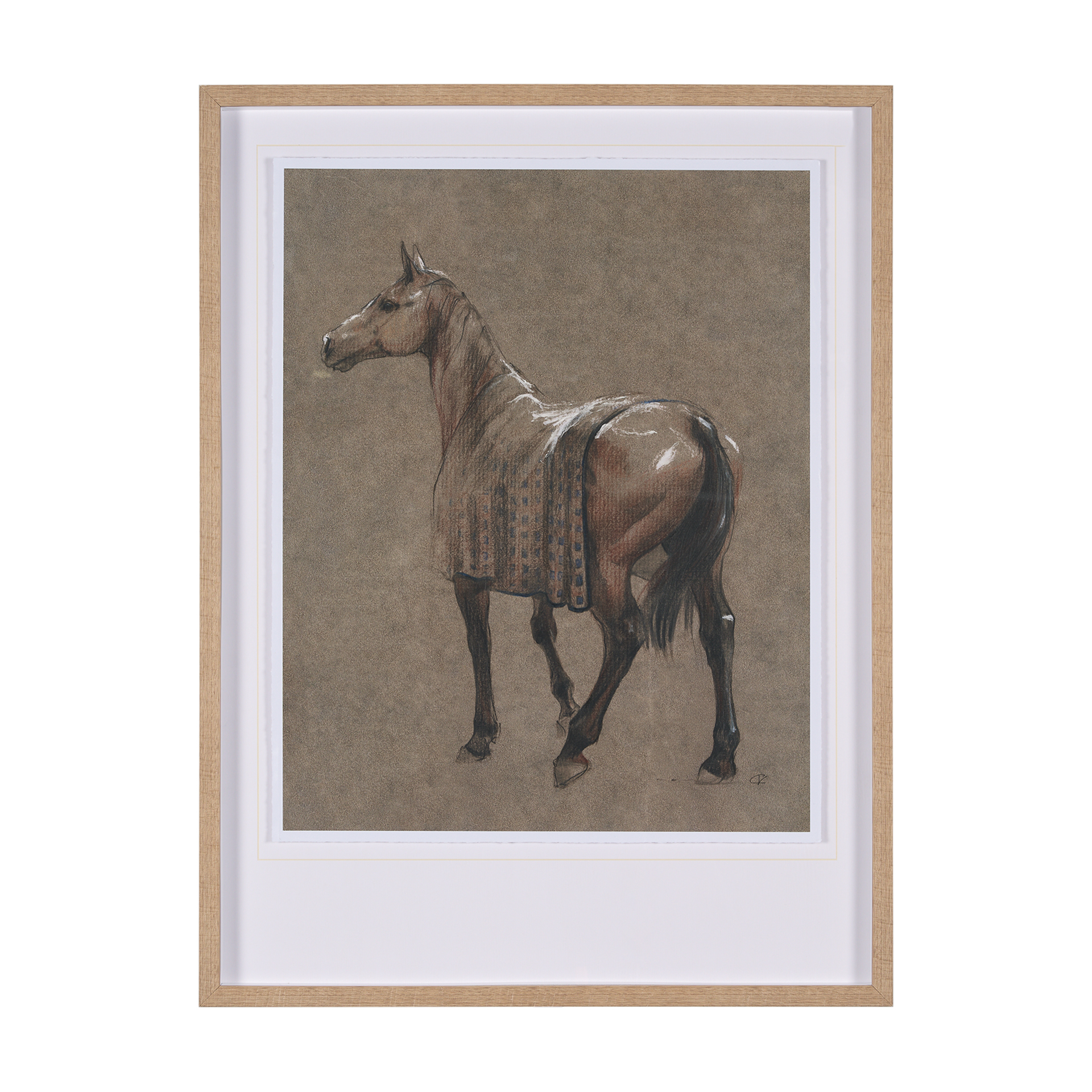 buckskin blanket by mercana studio a hand embelished textured framed art print