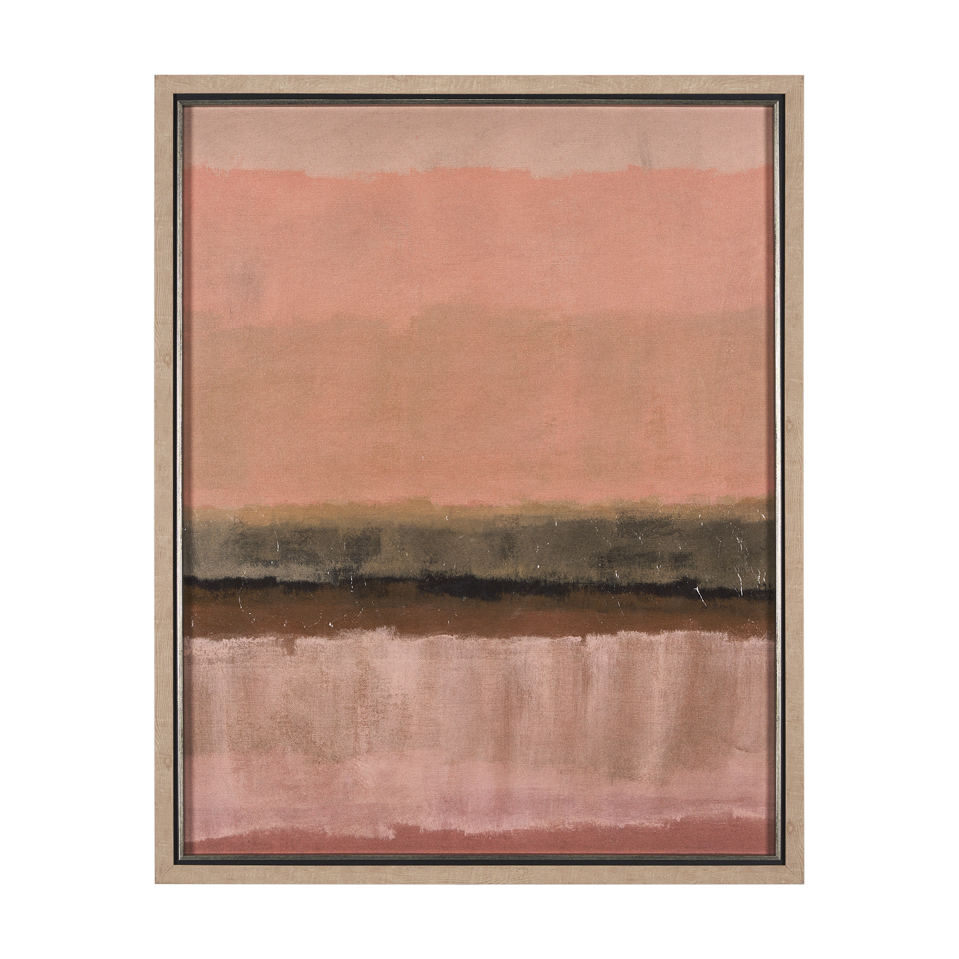 quiet echoes - wash by mercana studio a hand embelished textured framed art print