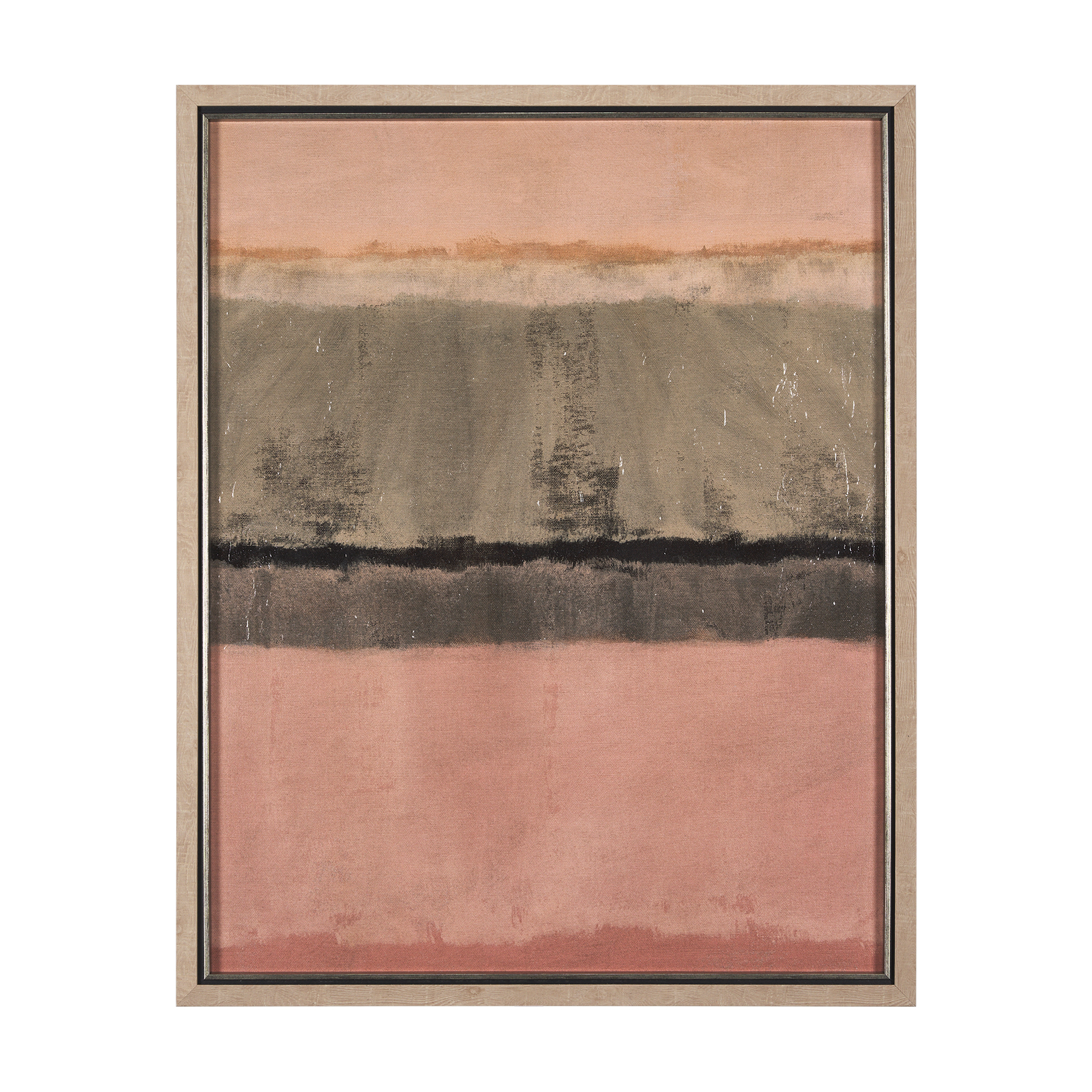 quiet echoes - ebb by mercana studio a hand embelished textured framed art print
