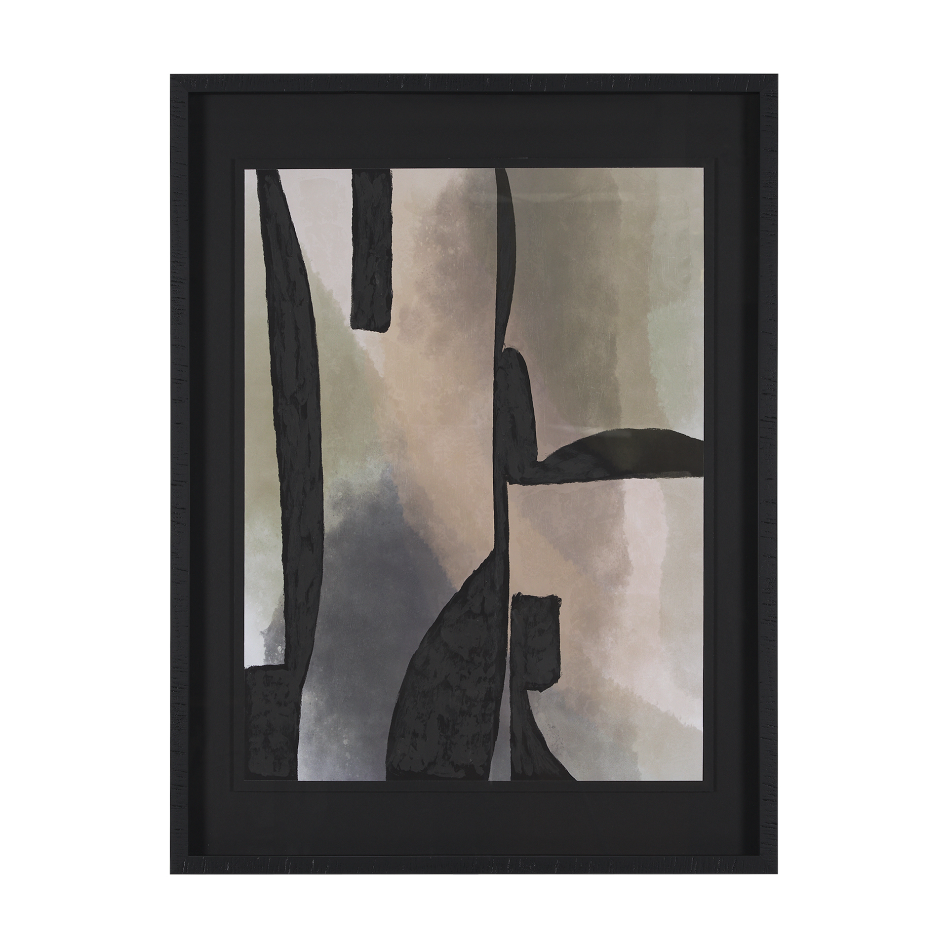 shape shift - divide by mercana studio hand embelished textured framed art print matted under glass