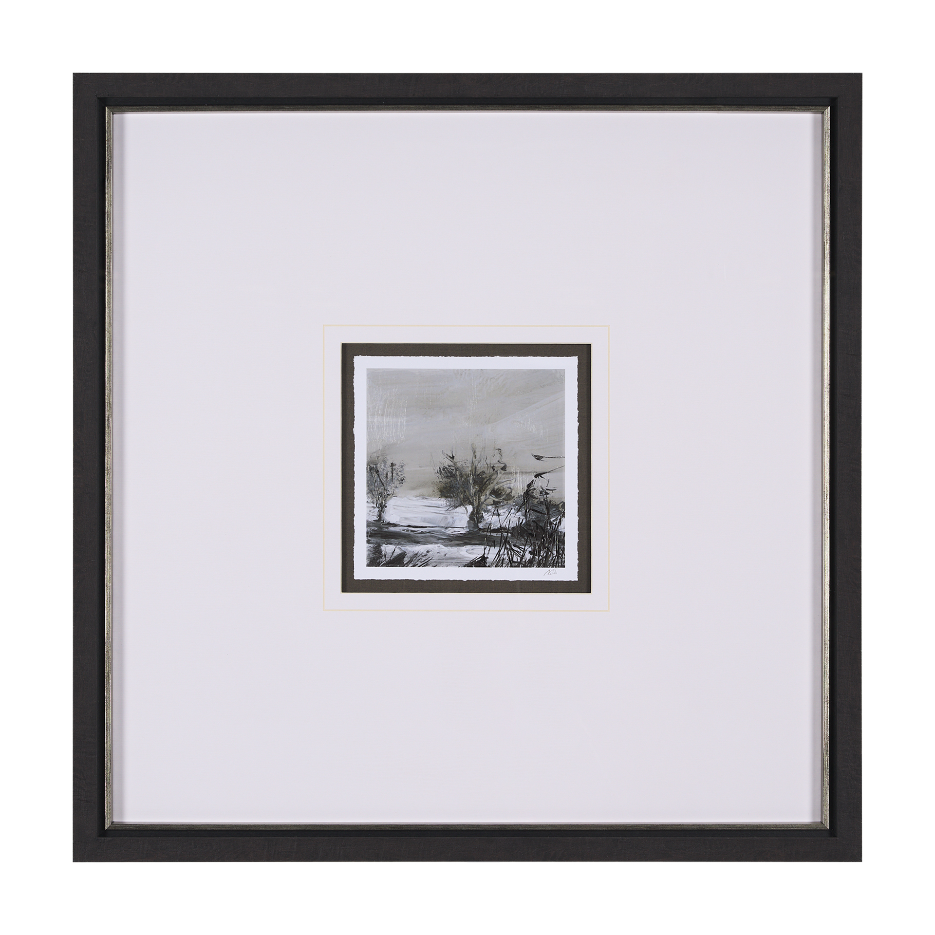 winter day iv by mercana studio a hand embelished textured framed art print matted under glass