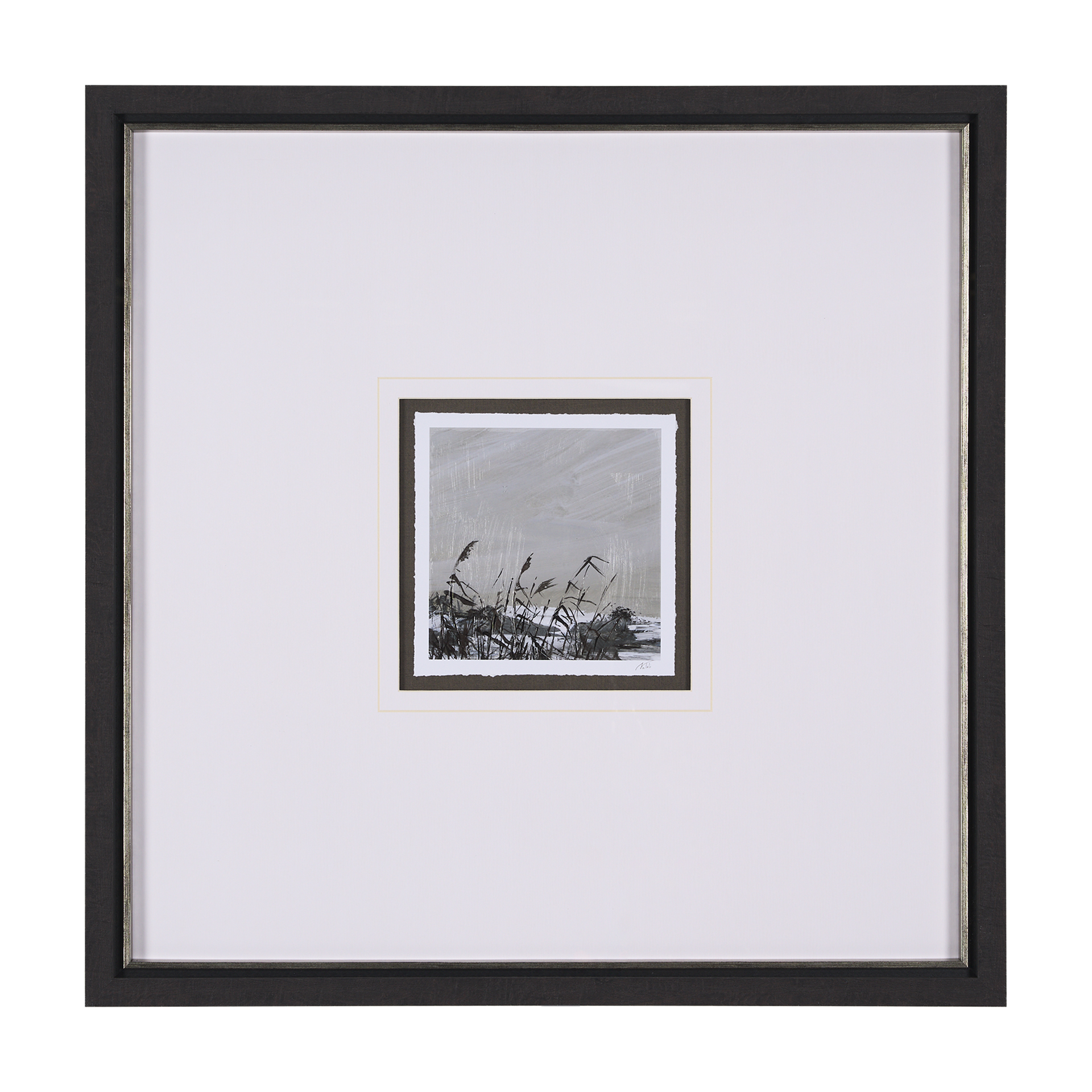 winter day v by mercana studio a hand embelished textured framed art print matted under glass