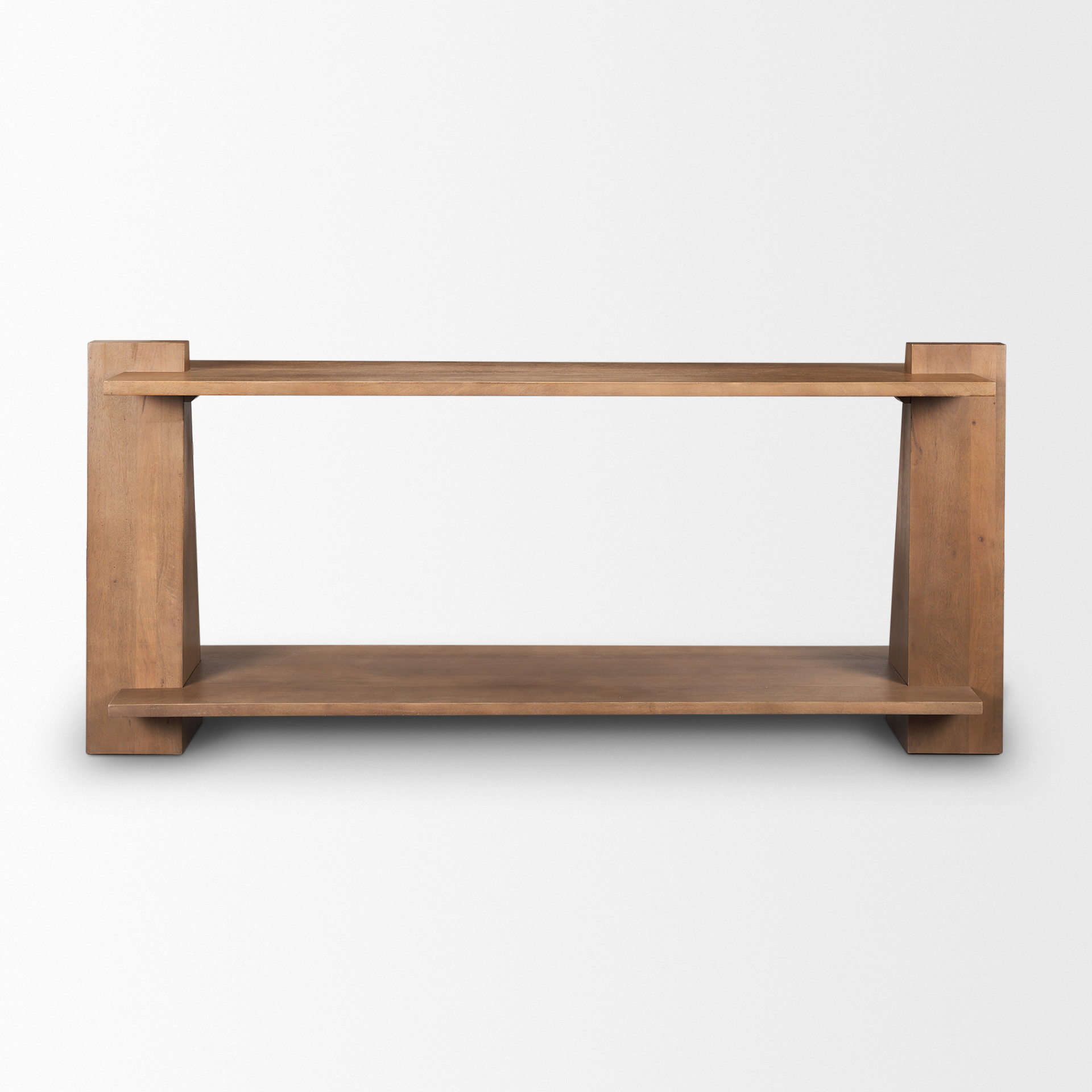 eula medium brown wood console table