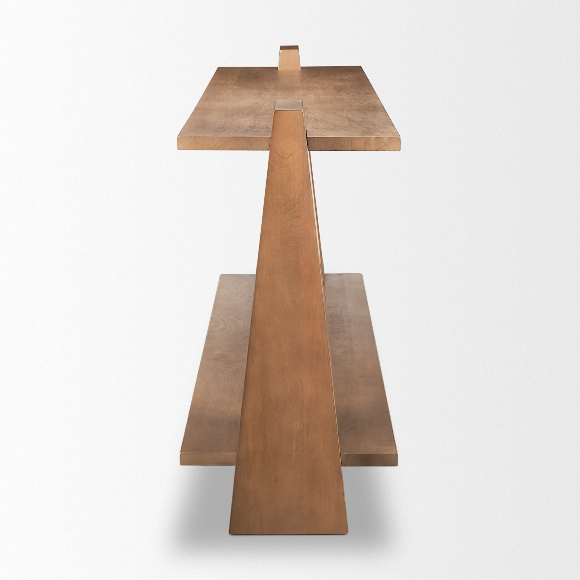 eula medium brown wood console table