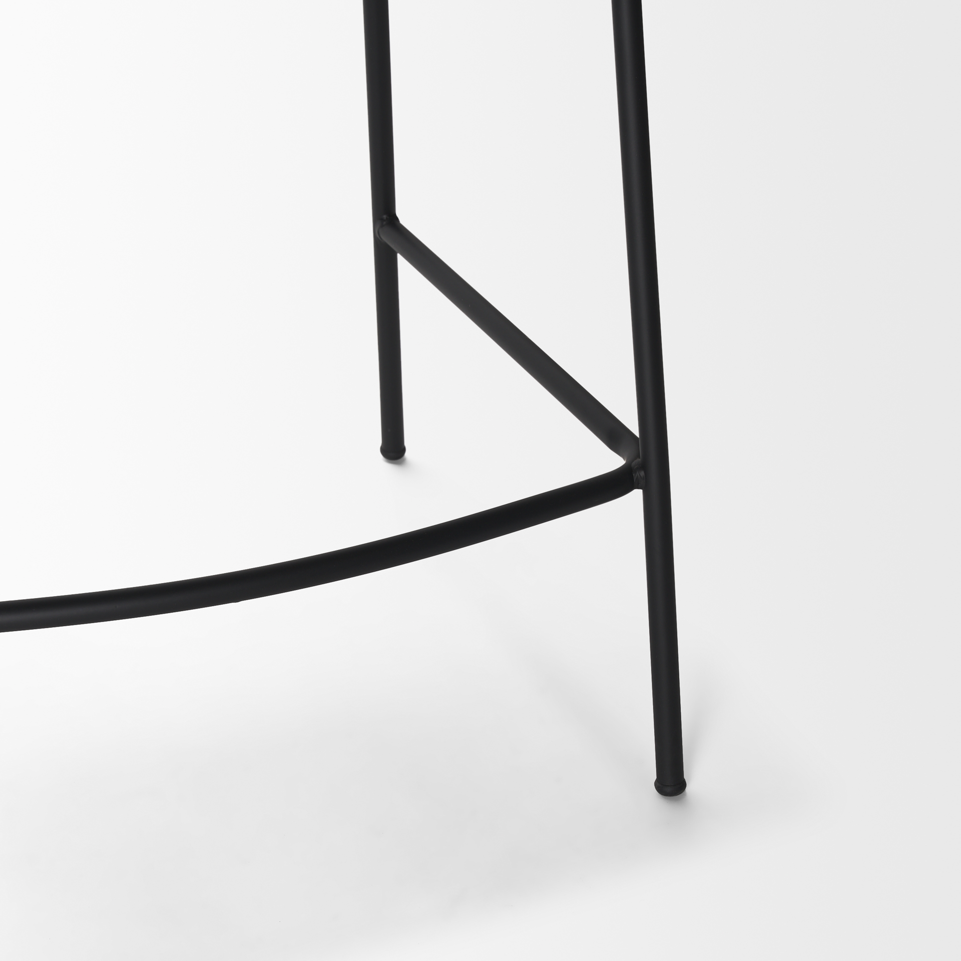 carolyn counter stool w/ gray fabric & matte black metal