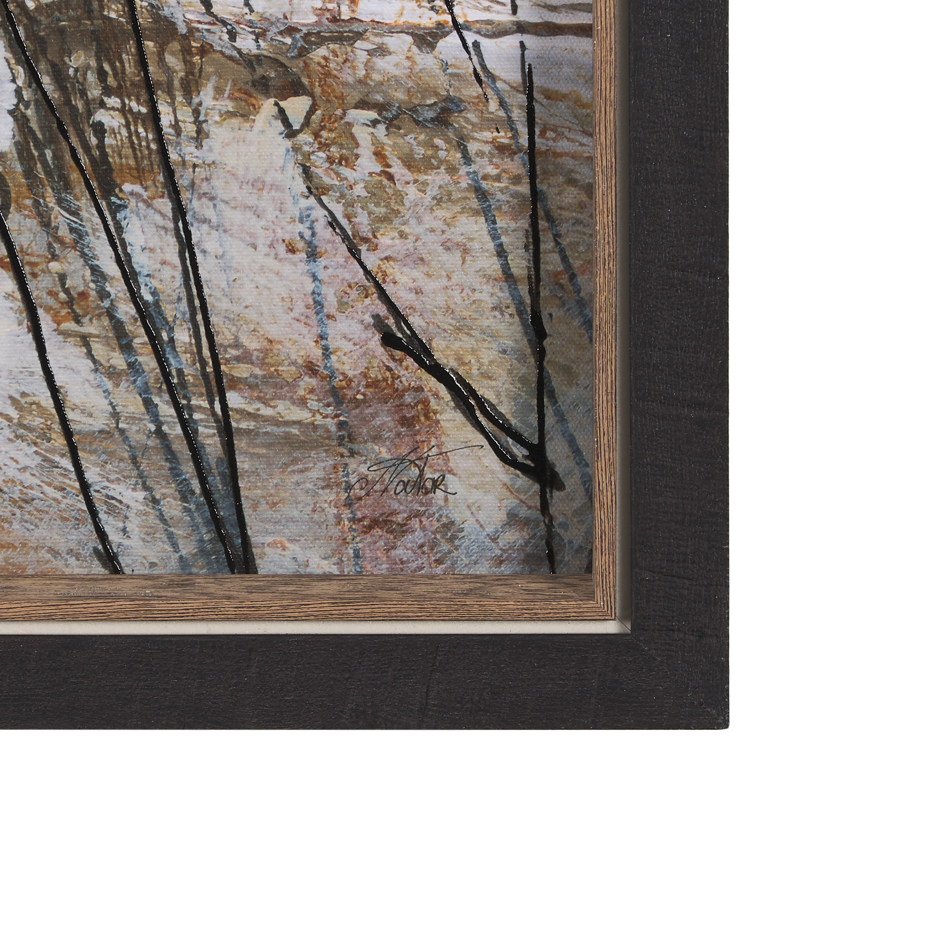 forest view vi by mercana studio a hand embelished textured framed art print