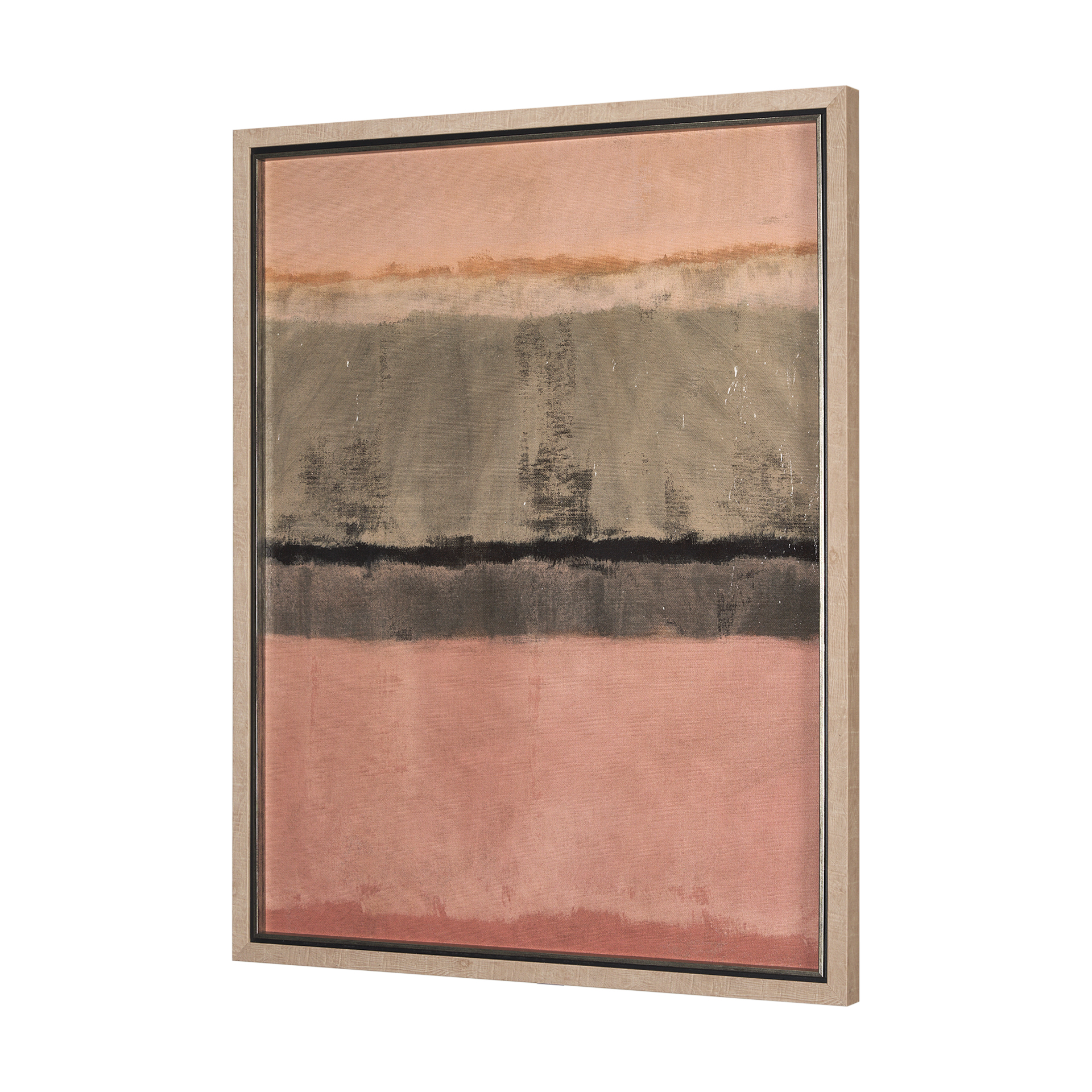 quiet echoes - ebb by mercana studio a hand embelished textured framed art print