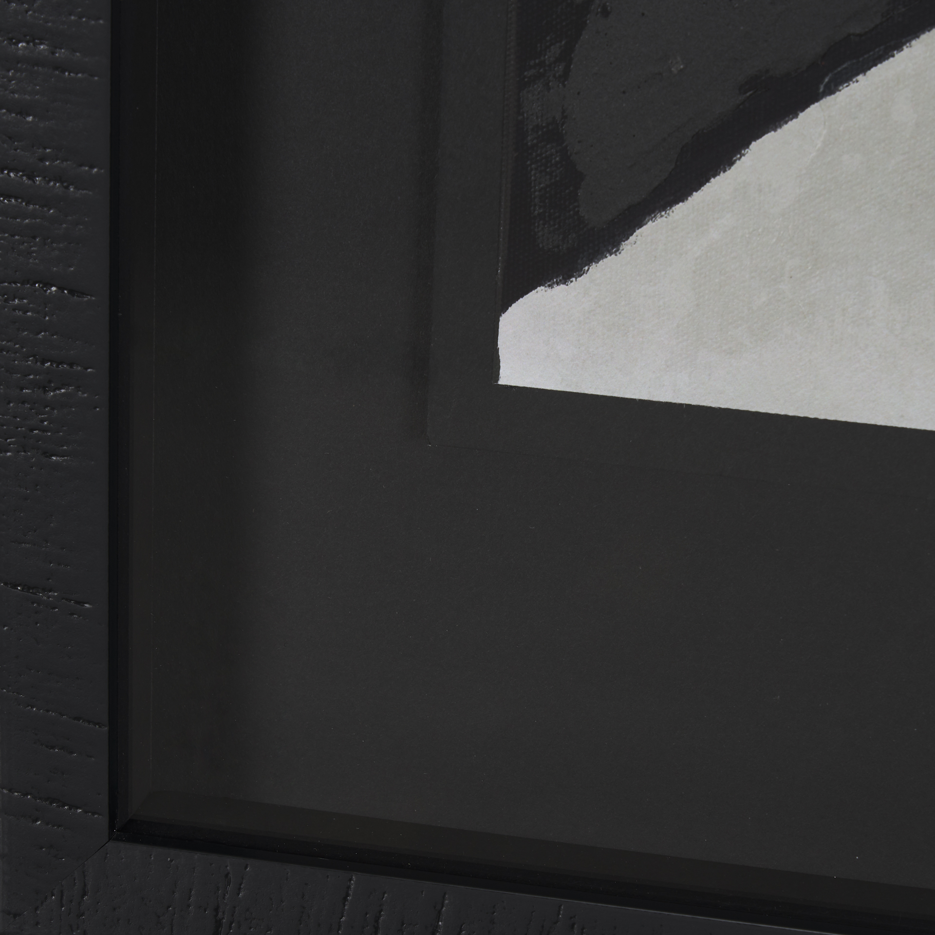 shape shift - divide by mercana studio hand embelished textured framed art print matted under glass