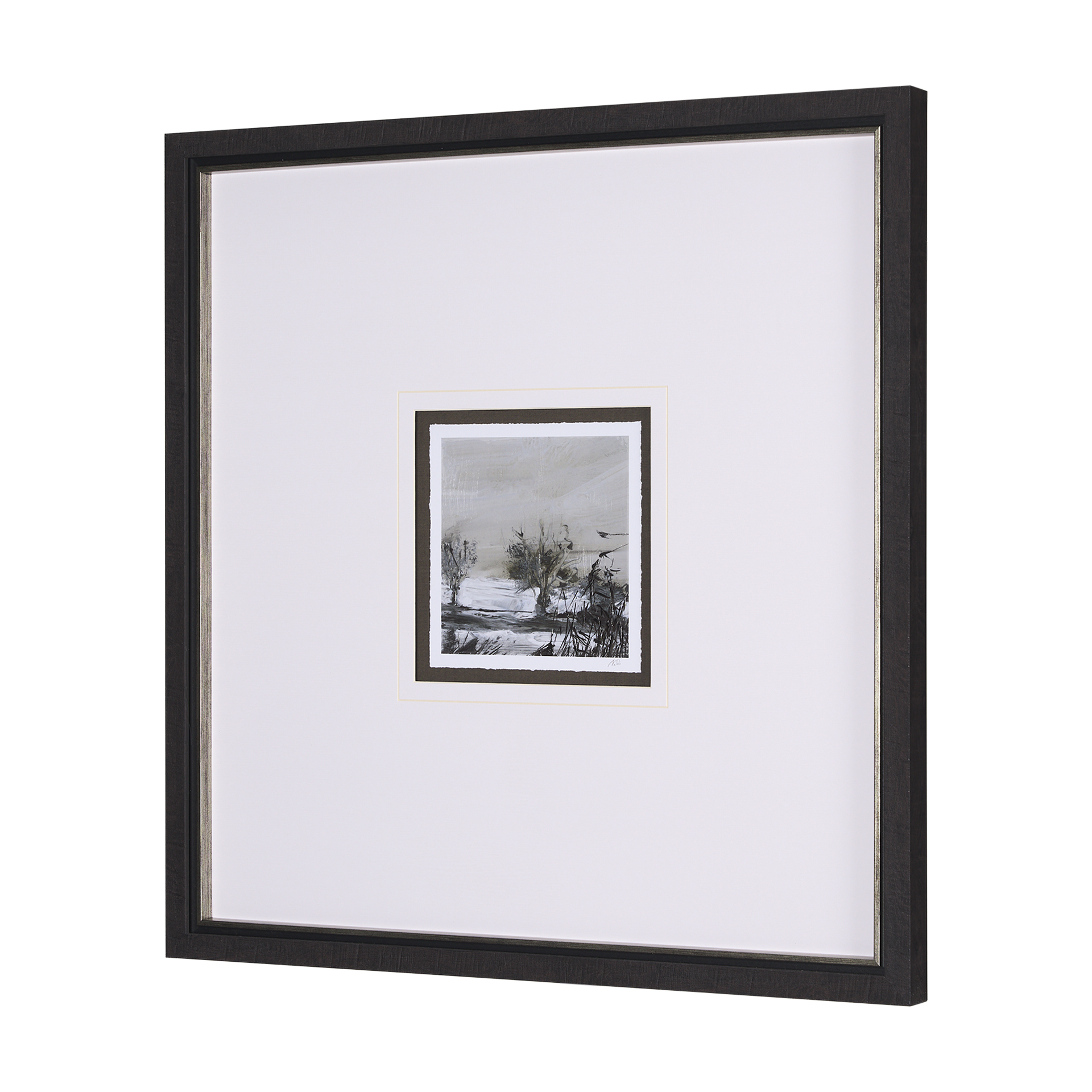winter day iv by mercana studio a hand embelished textured framed art print matted under glass
