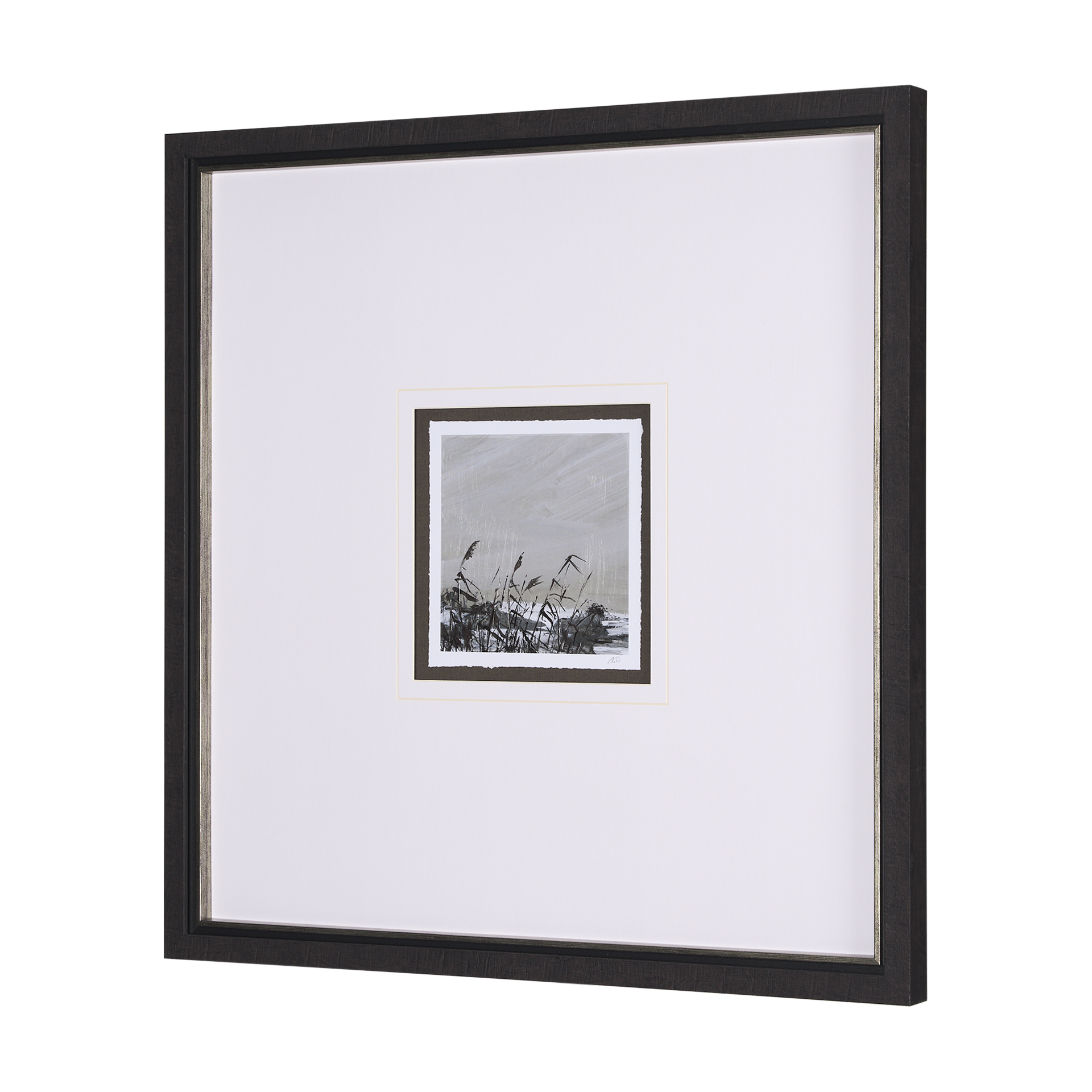 winter day v by mercana studio a hand embelished textured framed art print matted under glass