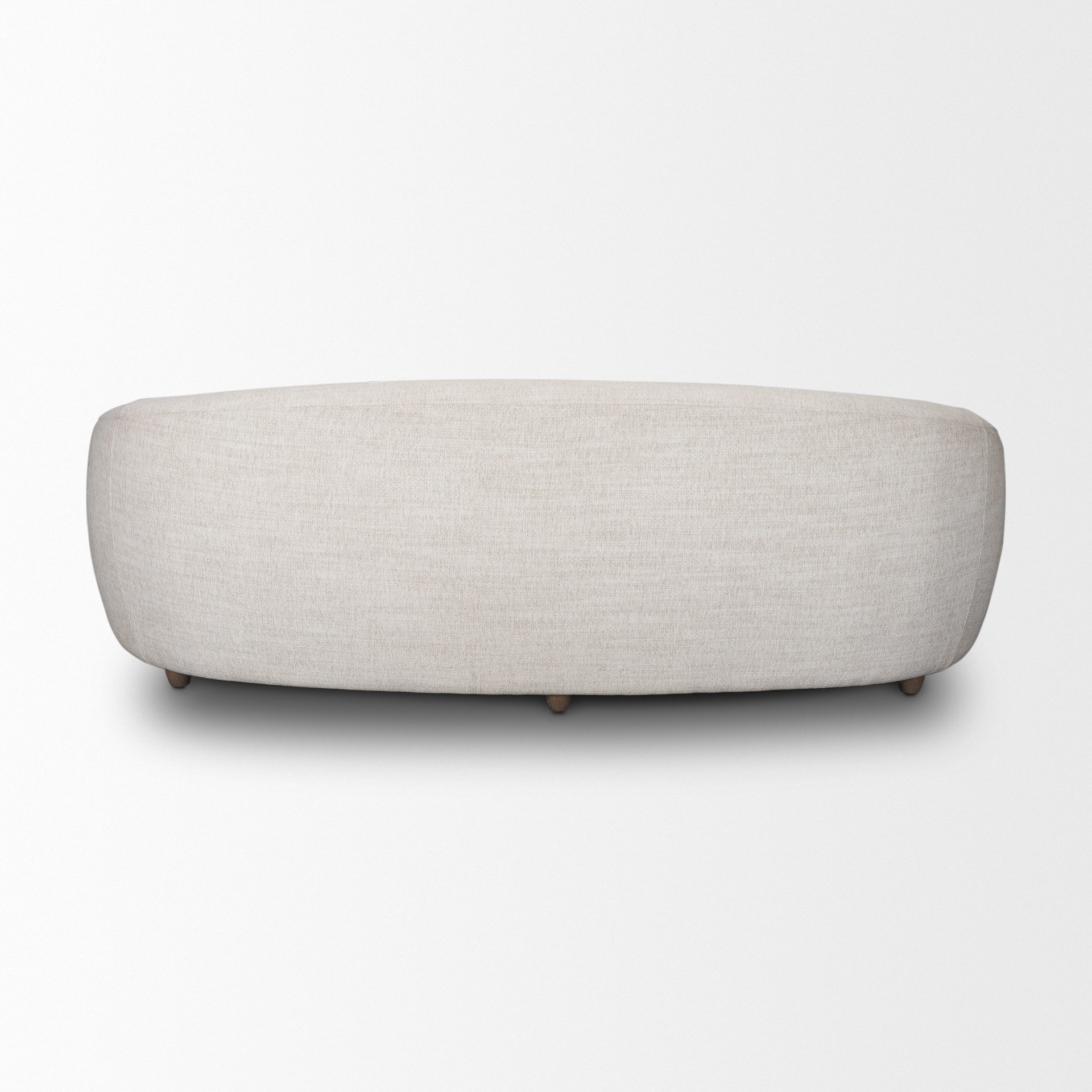 valentina oatmeal upholstered curved sofa