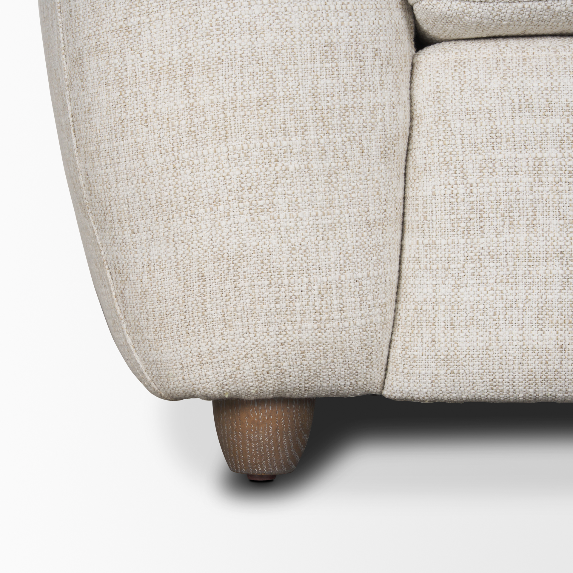 valentina oatmeal upholstered curved sofa