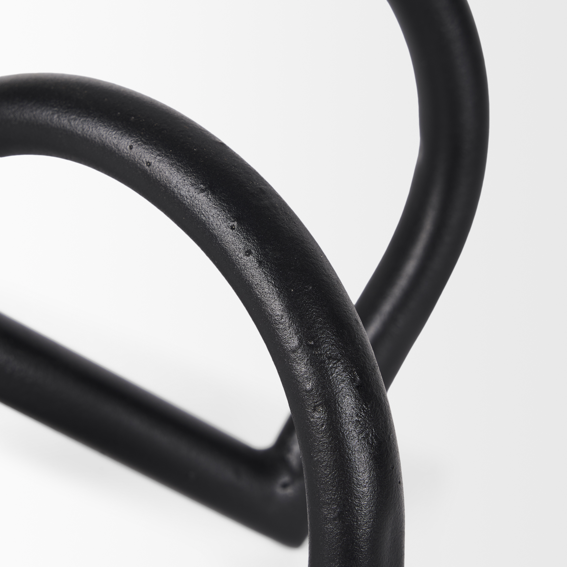 locke large matte black metal decorative object