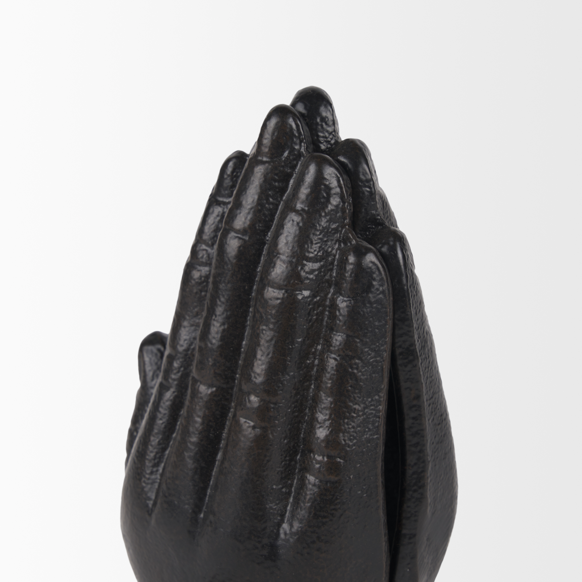 praying hands bronze cast iron book ends