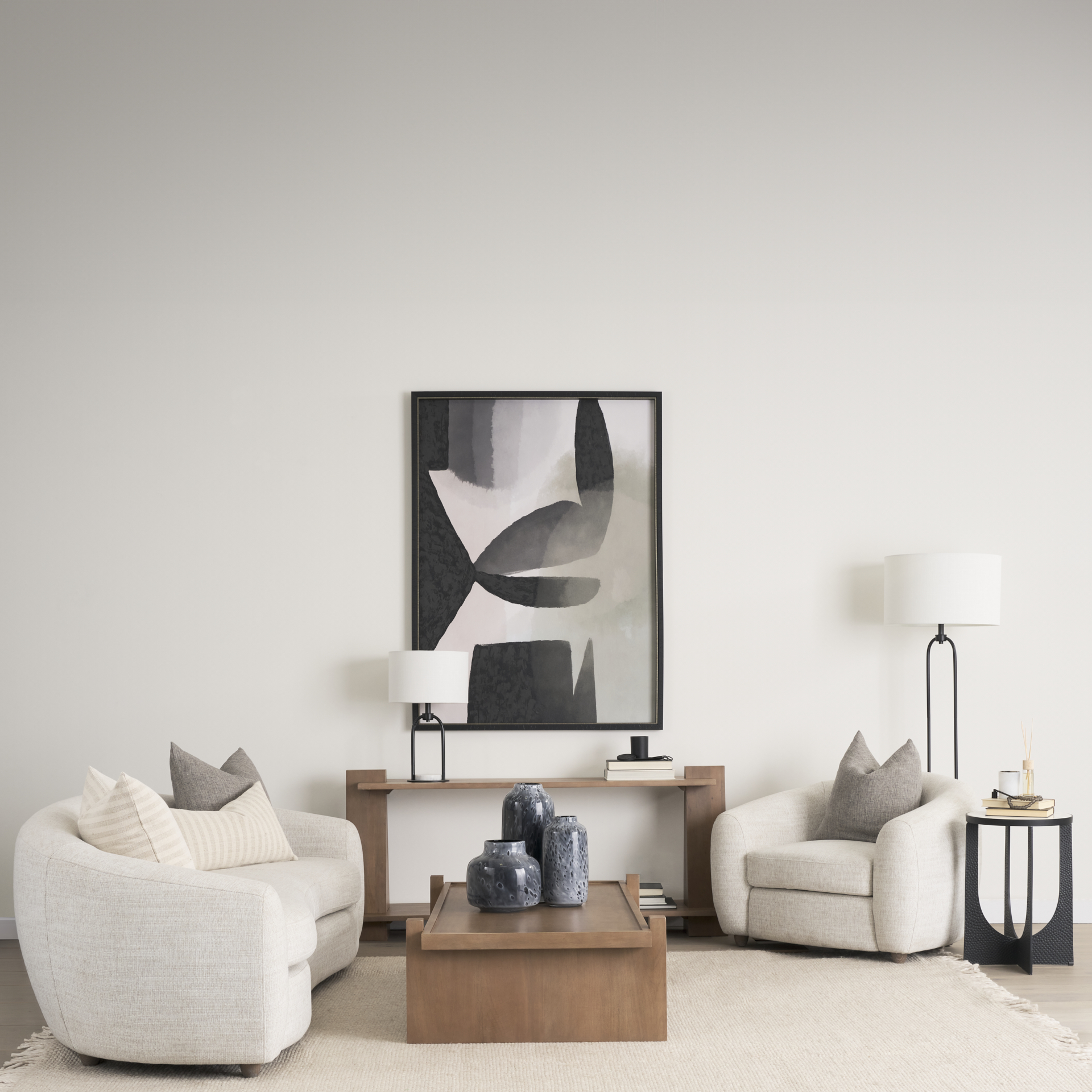 sarah 15.0l x 10.0w x 22.2h arched black metal w/marble cube and white shade table lamp