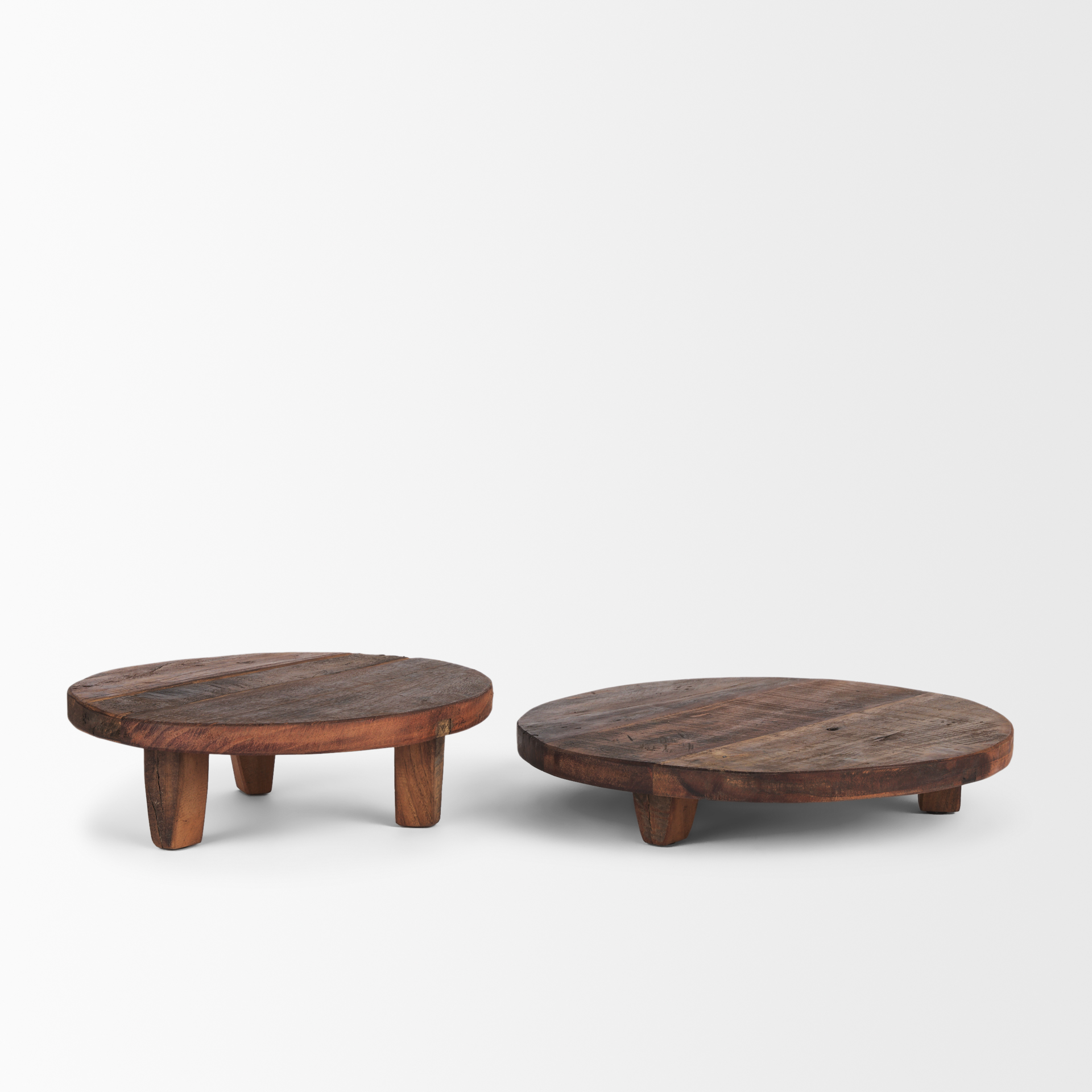 iza medium brown wooden riser (set of 2)