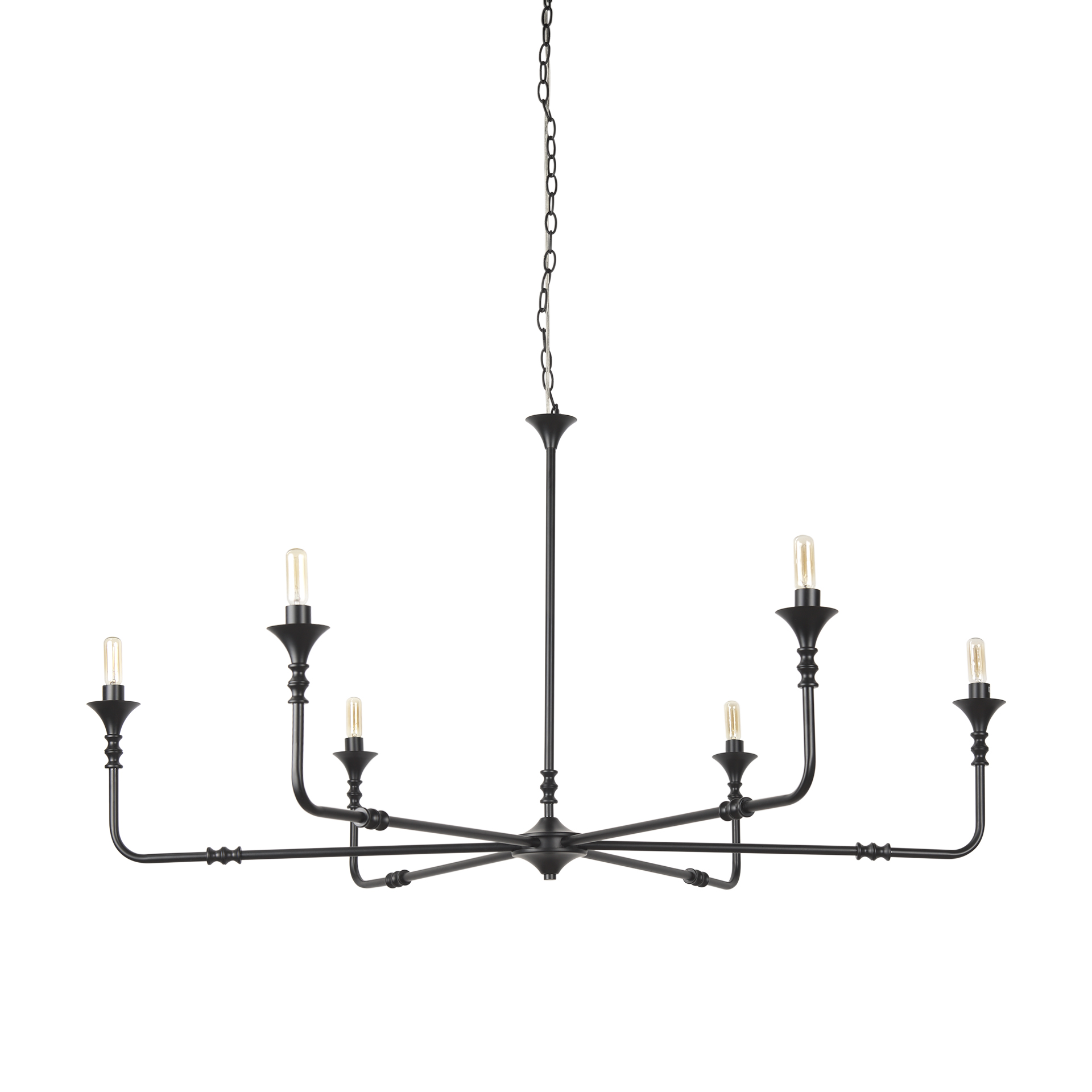 gabriel large matte black chandelier