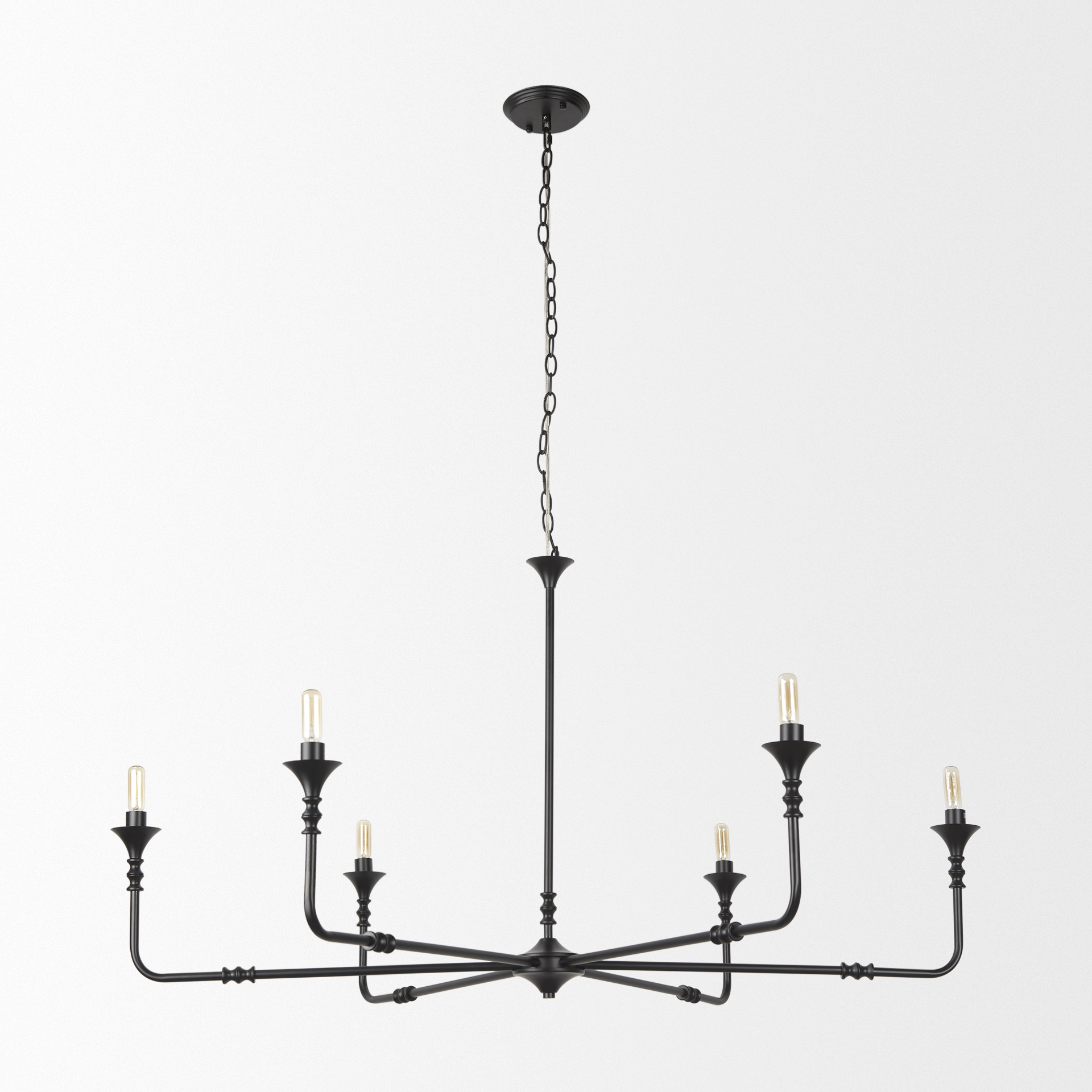 gabriel large matte black chandelier