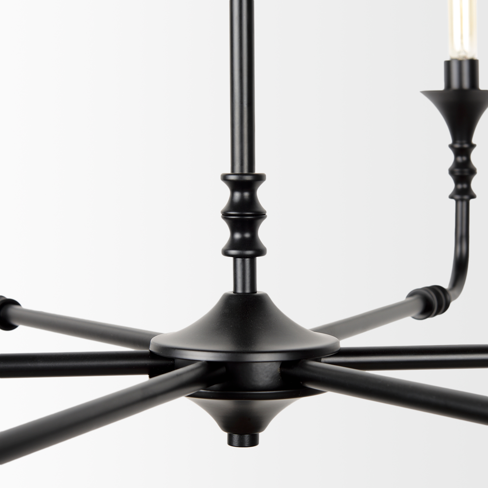 gabriel large matte black chandelier
