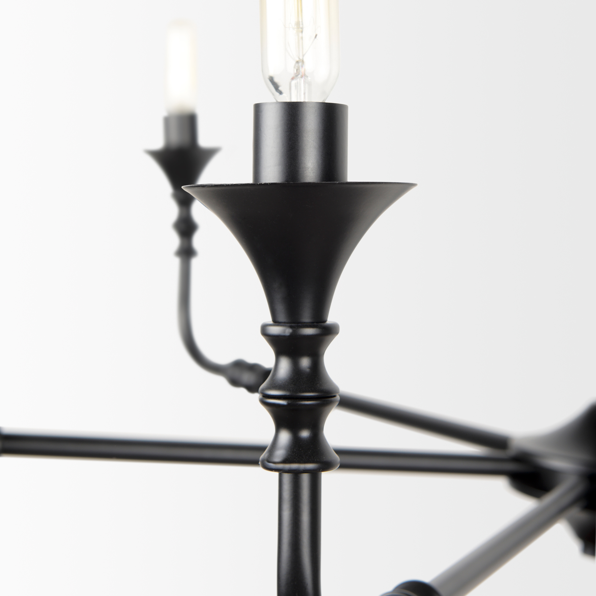 gabriel large matte black chandelier