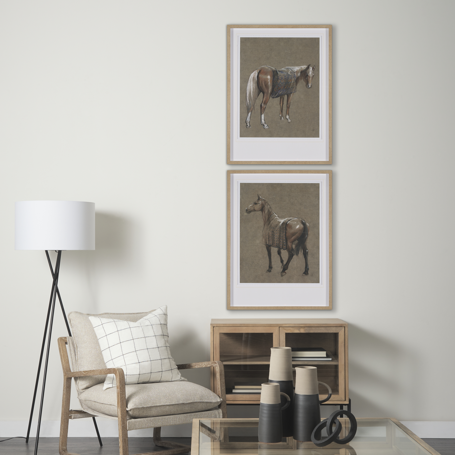 buckskin blanket by mercana studio a hand embelished textured framed art print