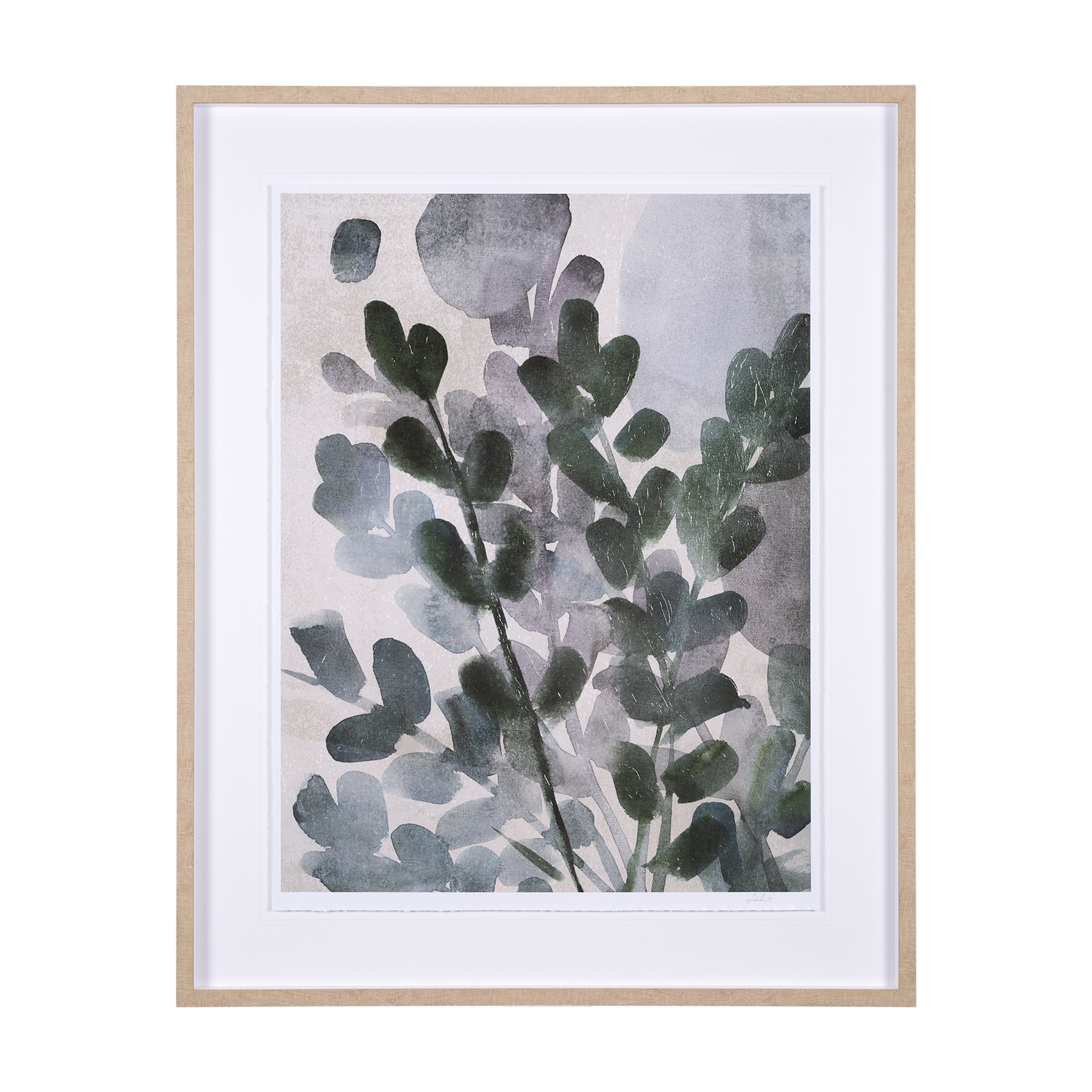 summer foliage ii by mercana studio a hand embelished textured framed art print matted under glass