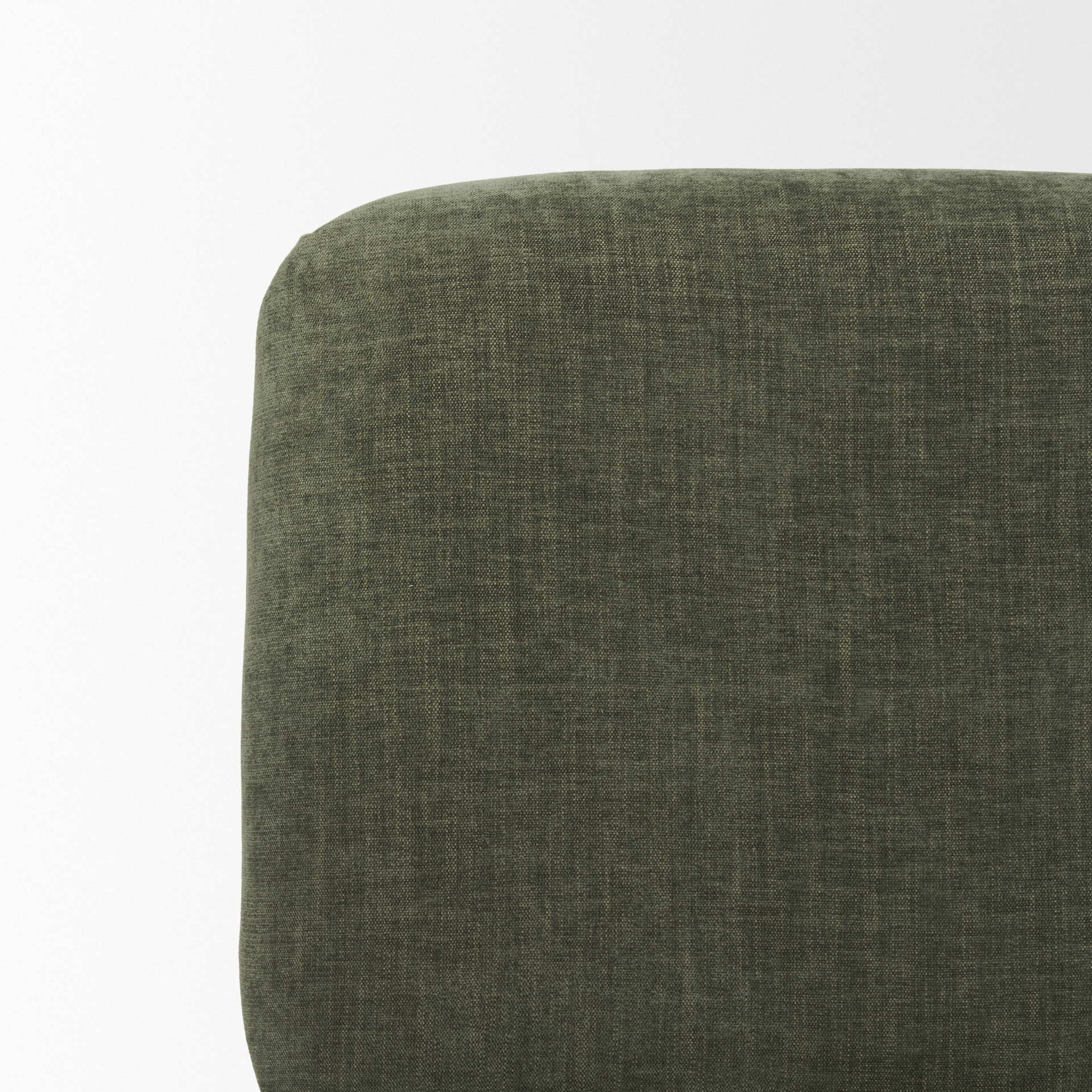 nora forest green fabric w/ matte black metal legs accent chair