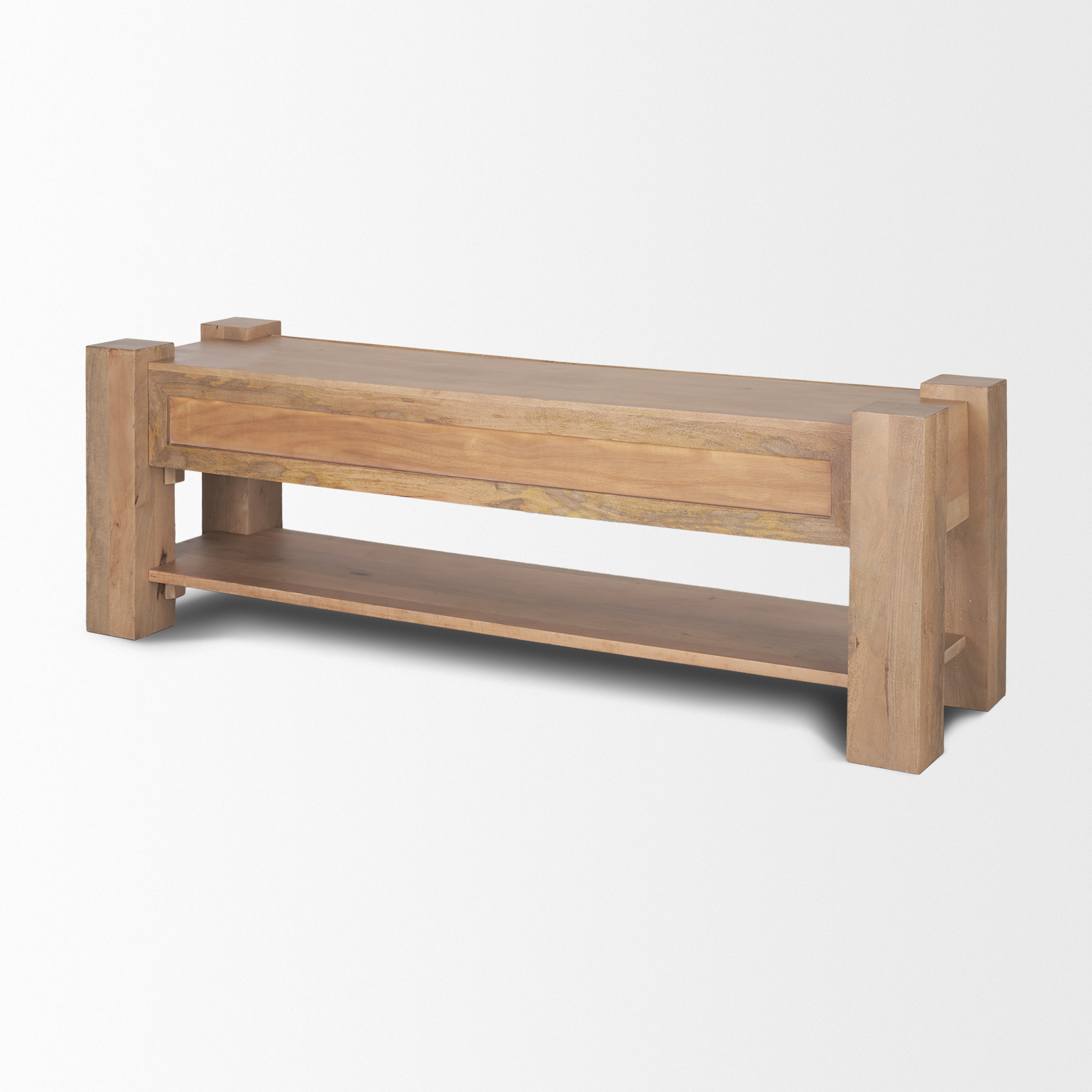 beth light brown wood media console