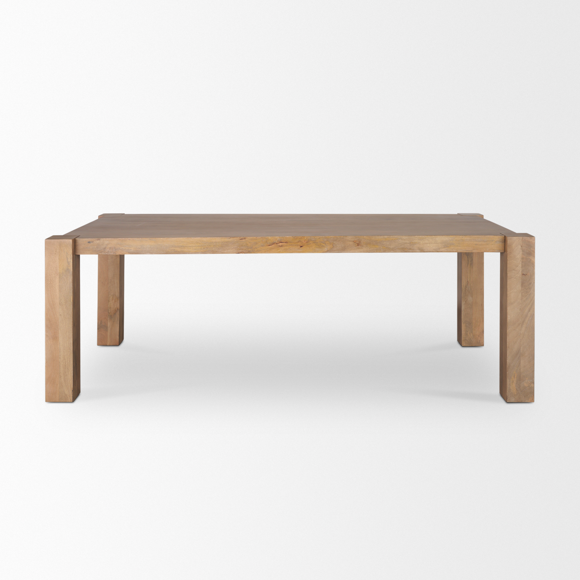 beth light brown wood rectangular dining table