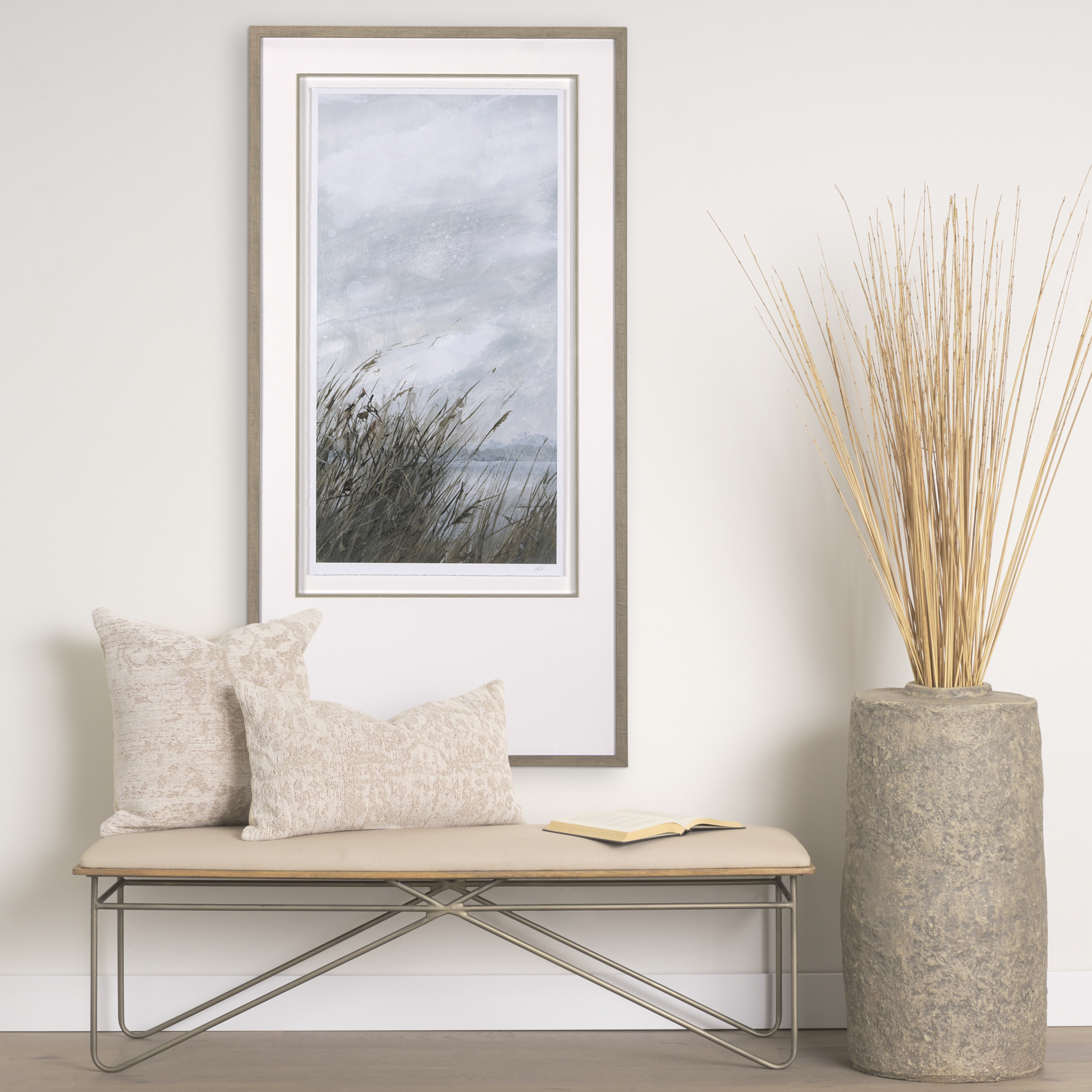 chilly breeze i by natali a hand embelished textured framed art print matted under glass