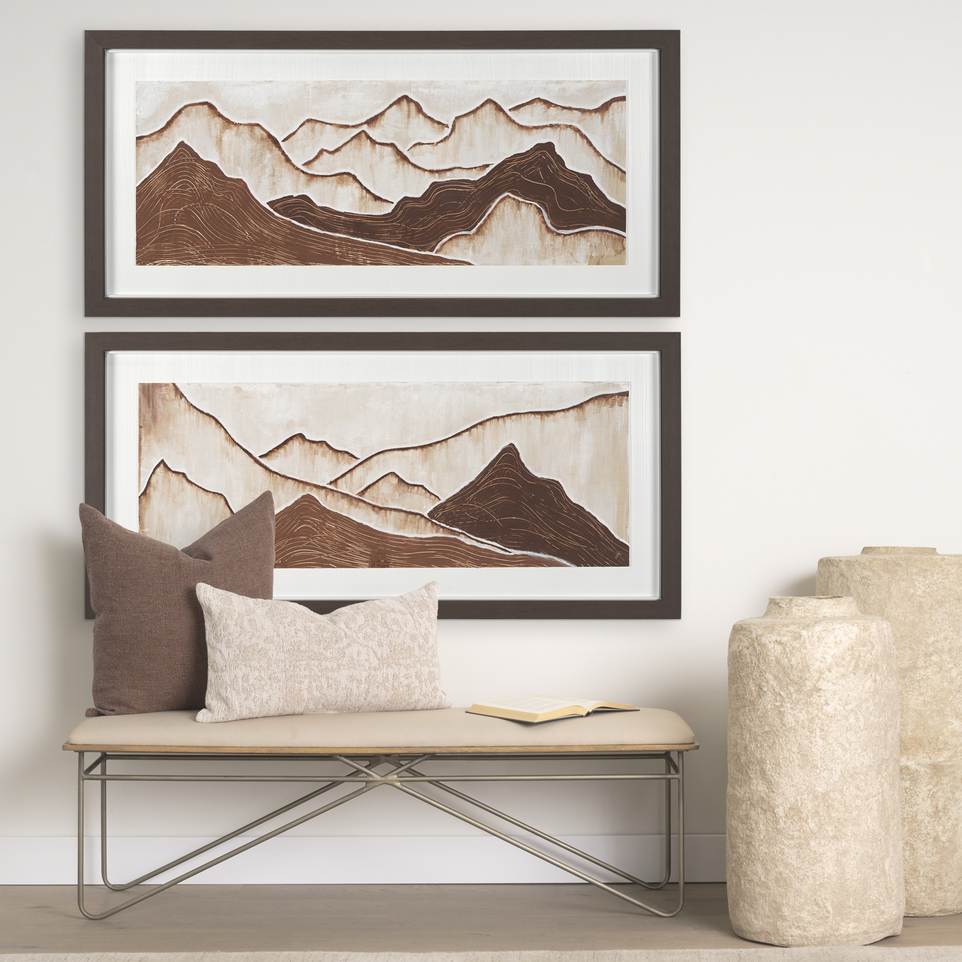 red rock view i by morgan mclaren a hand embelished textured framed art print matted under glass