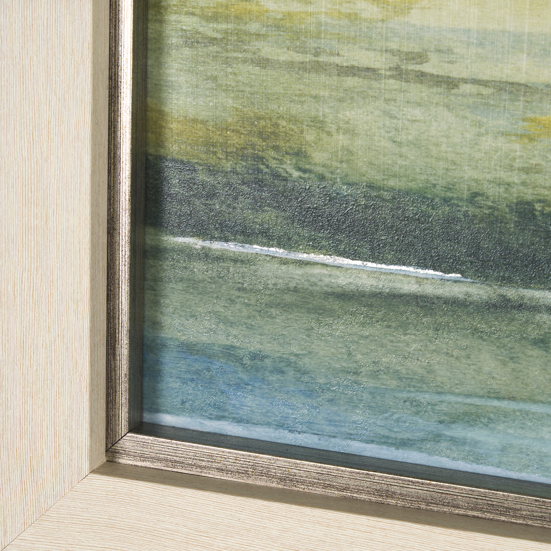 spring horizon i by mercana studio a hand embelished textured framed art print