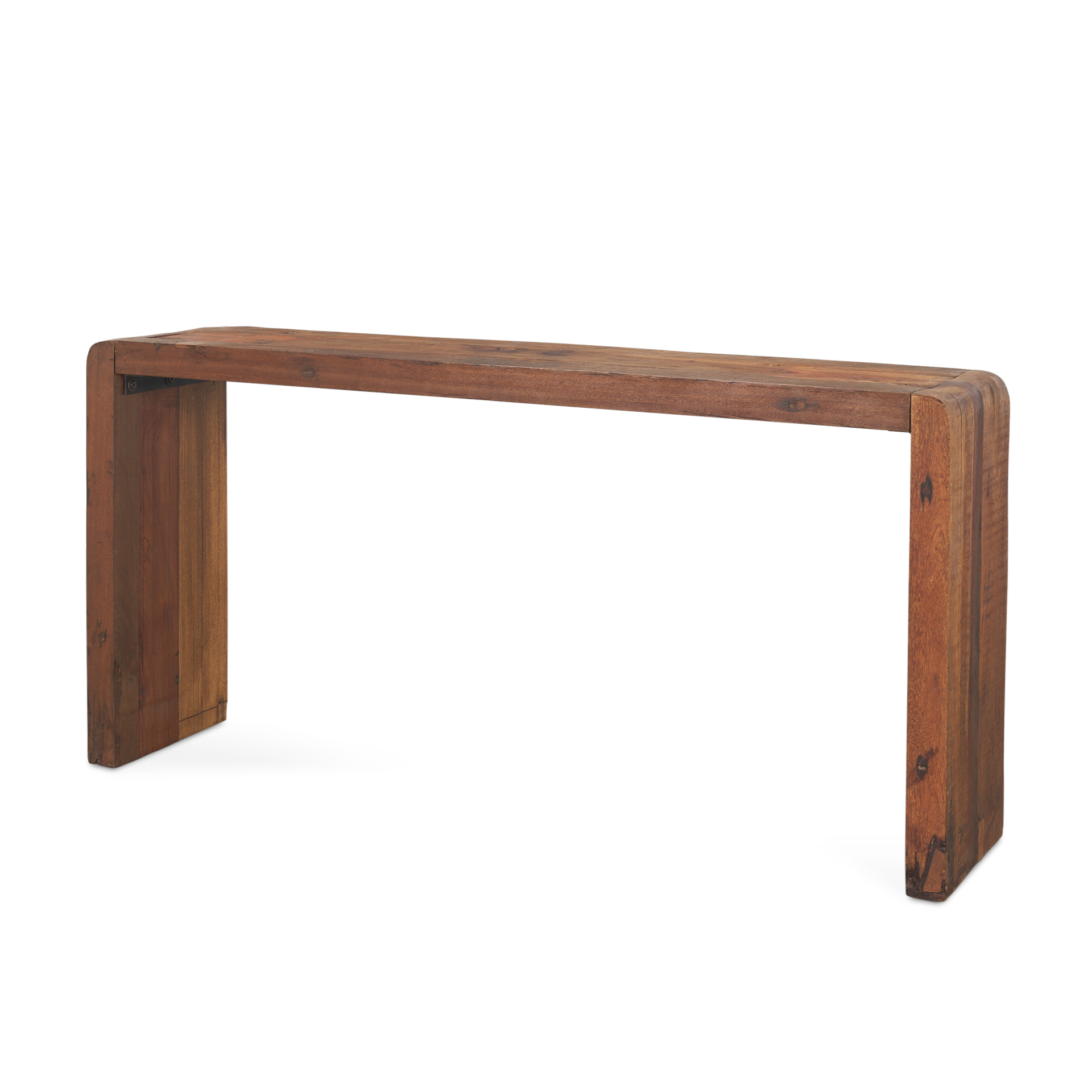 estelle rustic brown reclaimed wood console table