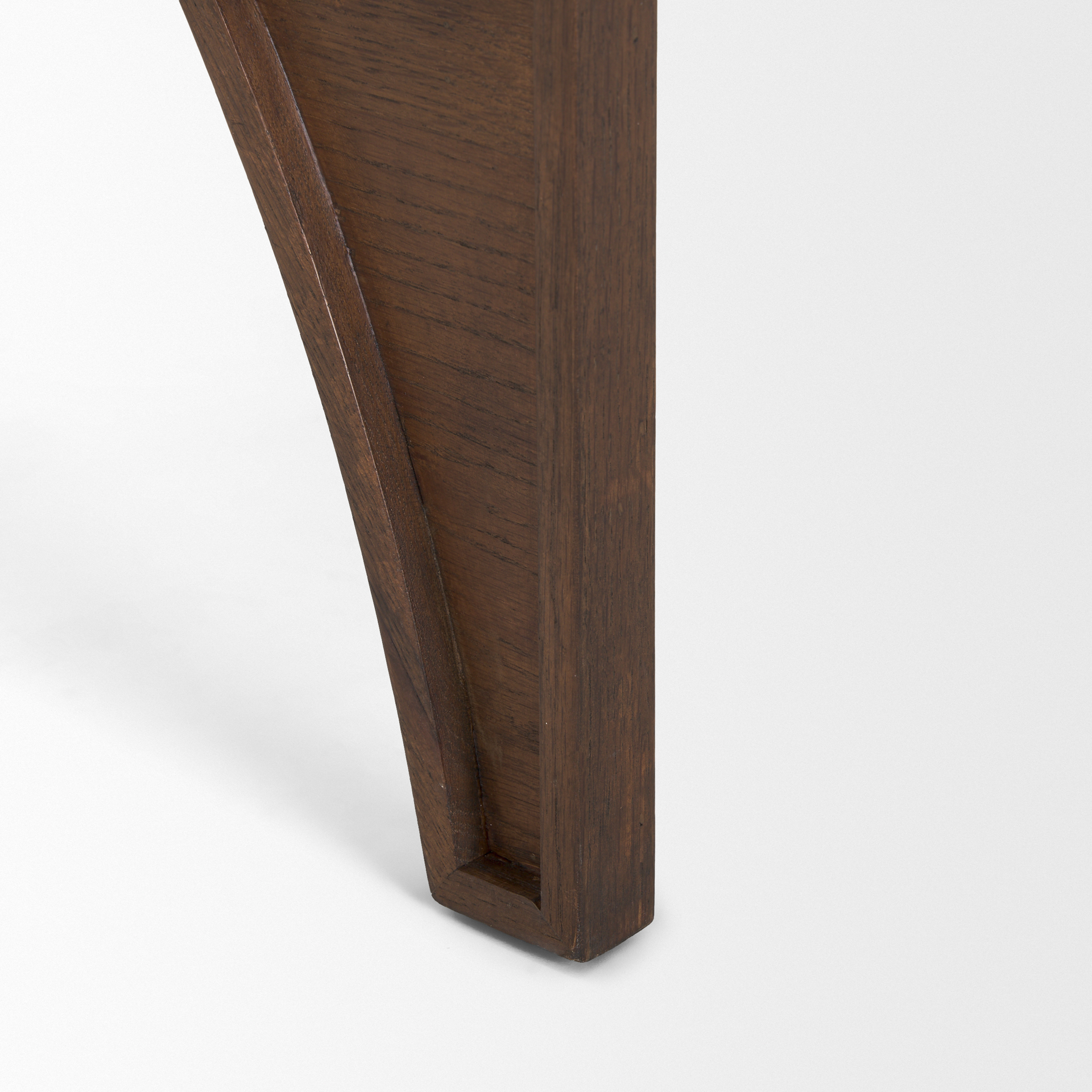 laraya medium brown wood w/ arches end table